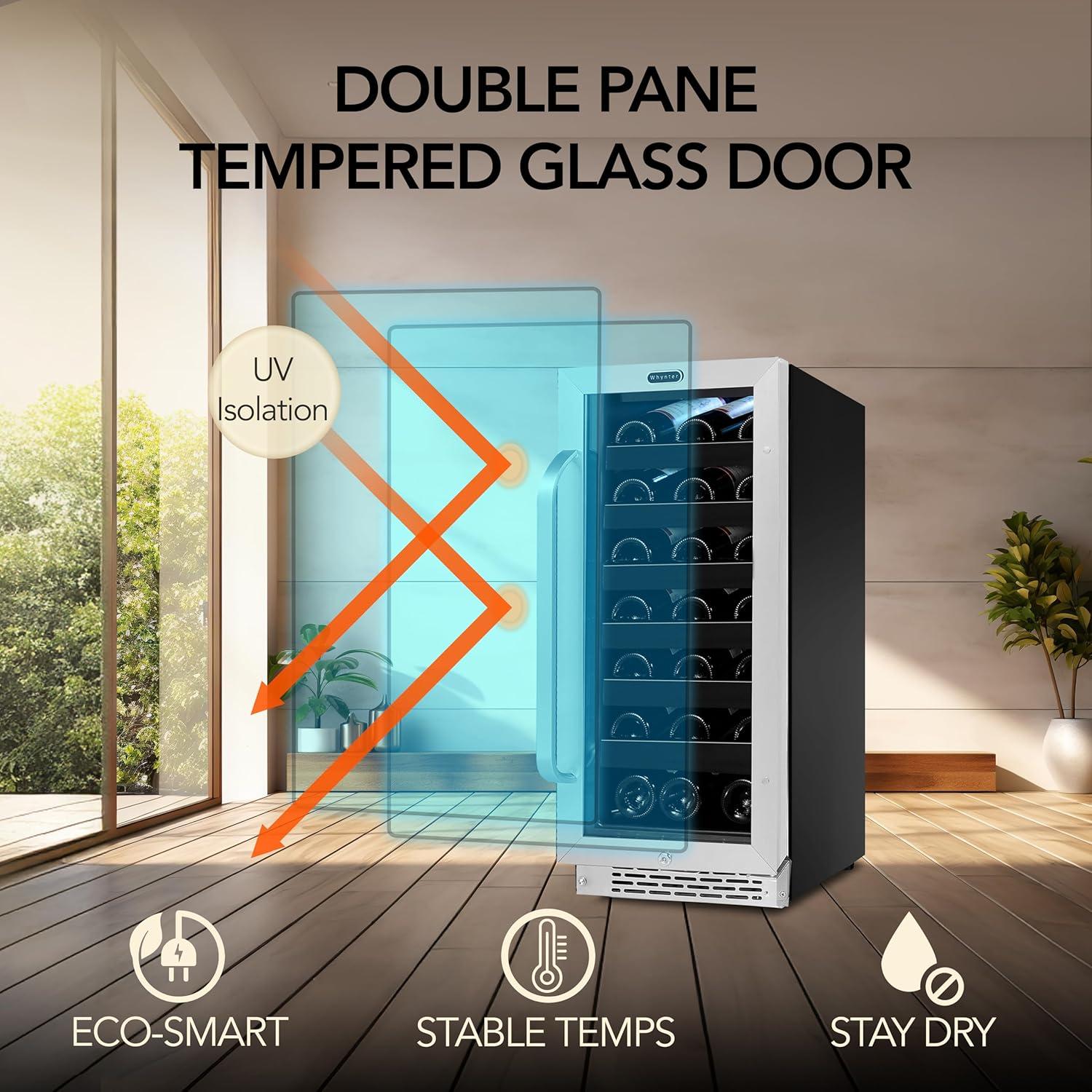 Whynter Whynter 15'' width 33 Bottle Single Zone Built-In Wine Refrigerator