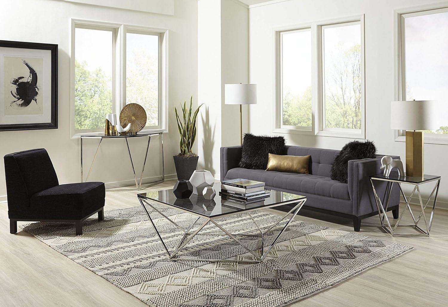 Wrought Studio™ Abler 55'' Glass Top Console Table