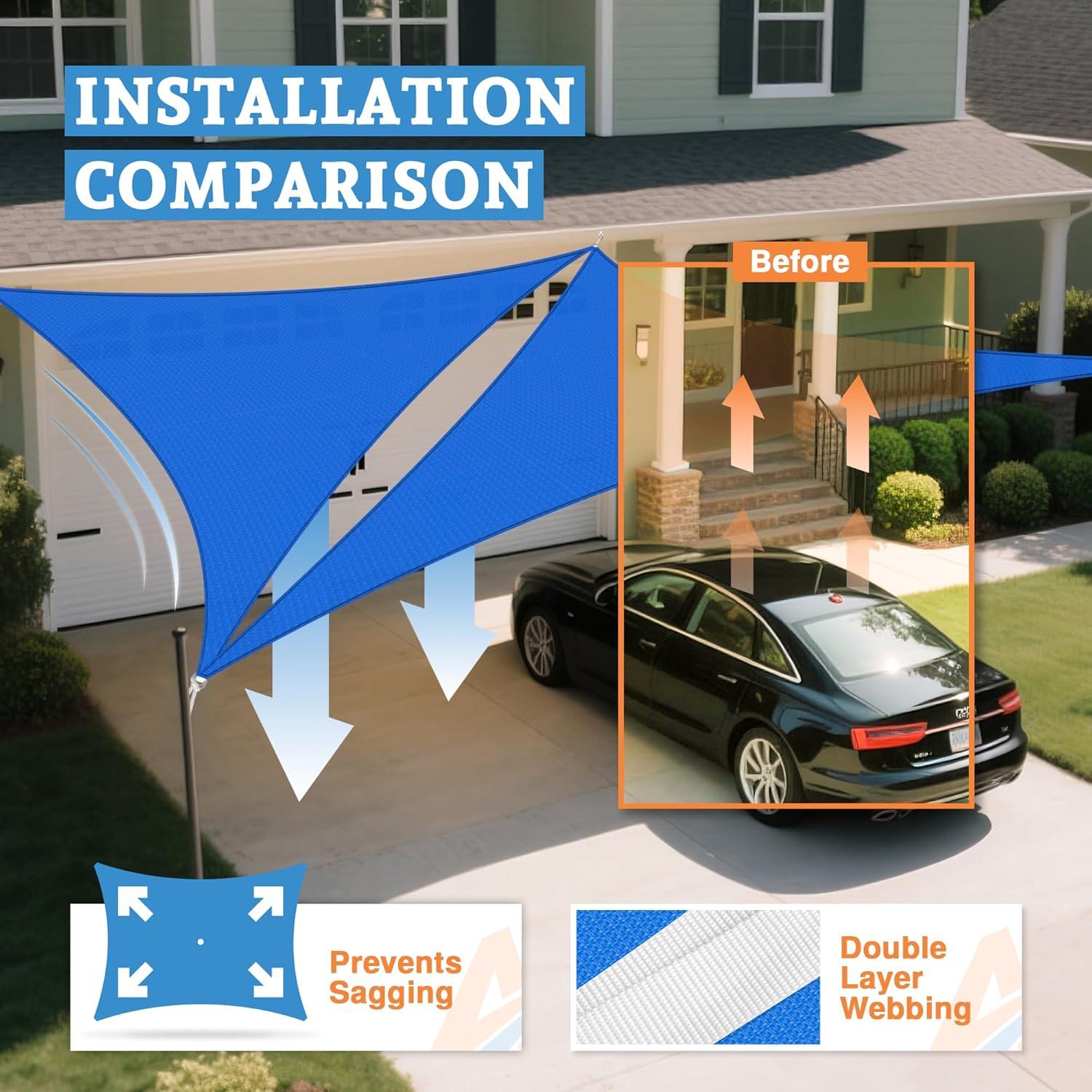 Royal Shade Royal Shade Triangle 200 GSM Sun Shade Sail