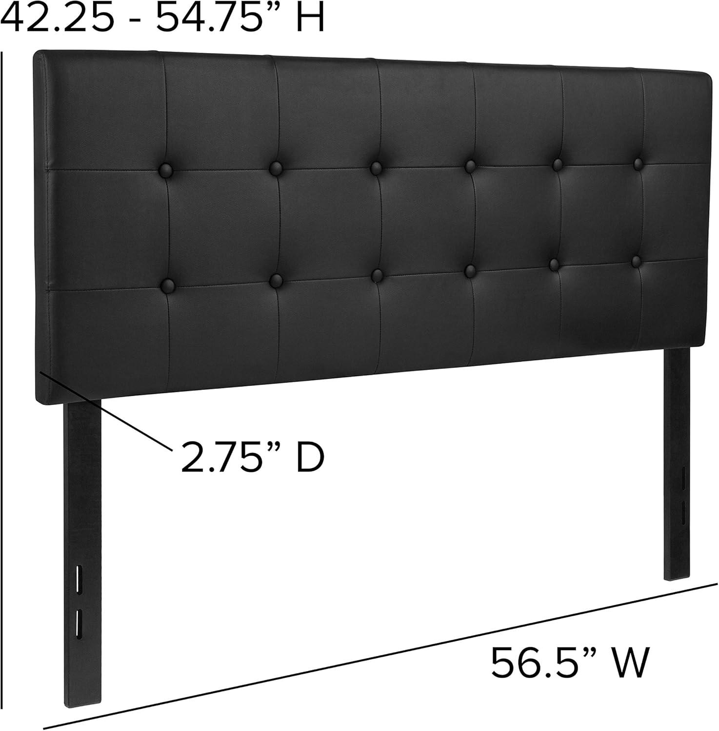 Emma and Oliver Button Tufted Upholstered Headboard