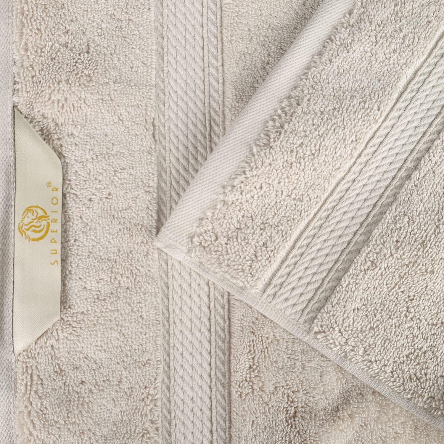 Ultra Soft Stone Egyptian Cotton 8-Piece Towel Set