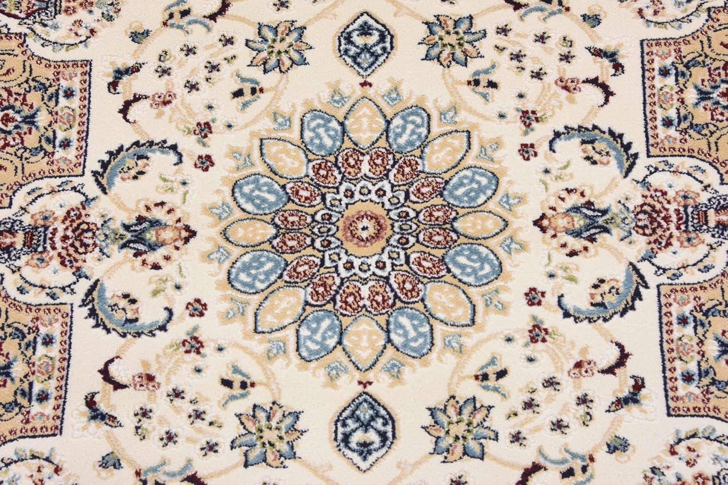 Unique Loom Newcastle Narenj Rug Ivory/Beige 3' x 13' 1" Runner Floral Traditional Perfect For Bathroom Hallway Mud Room Laundry Room