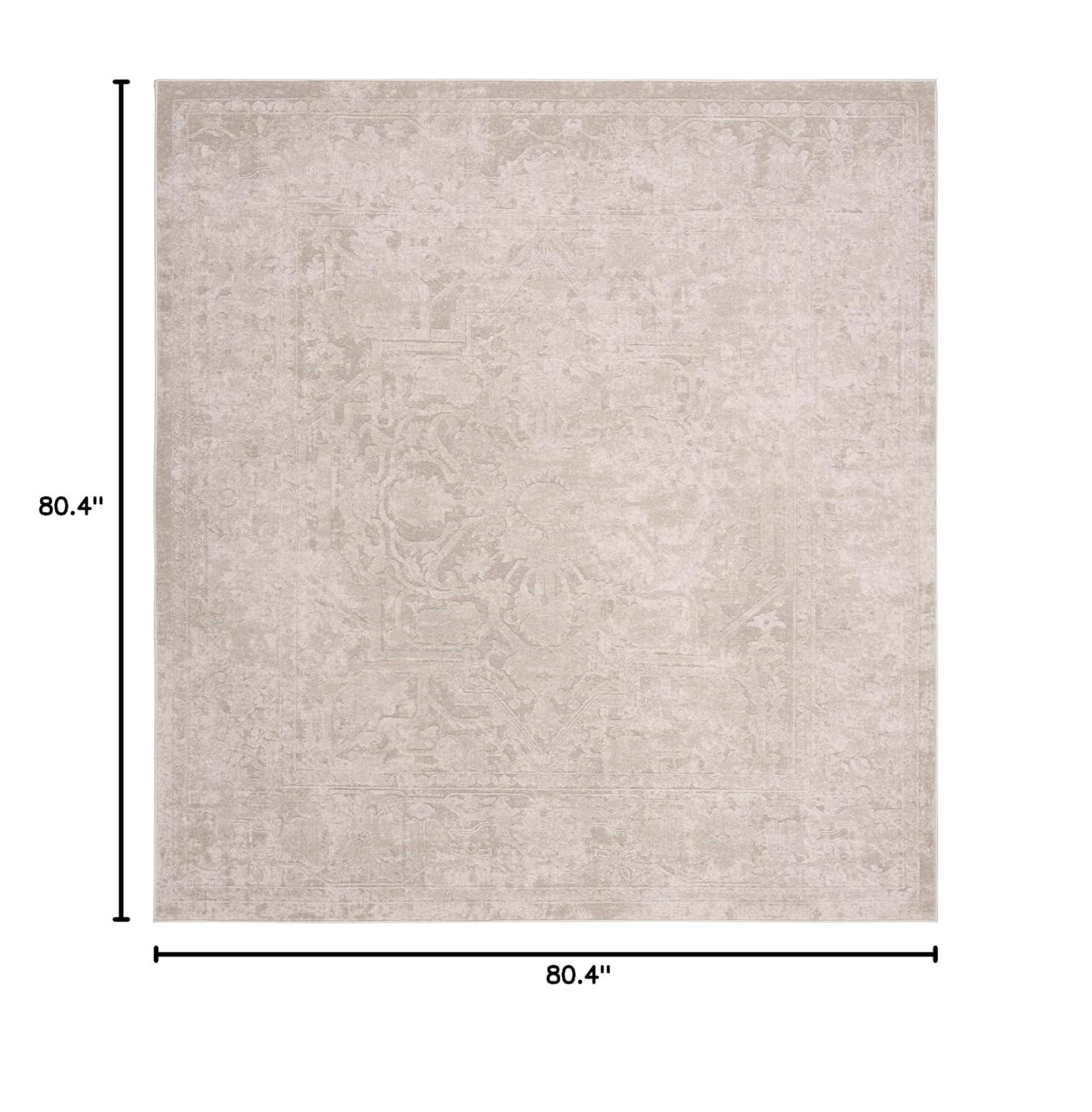 Reflection RFT665 Power Loomed Indoor Area Rug - Creme/Ivory - 6'7"x6'7" - Safavieh.