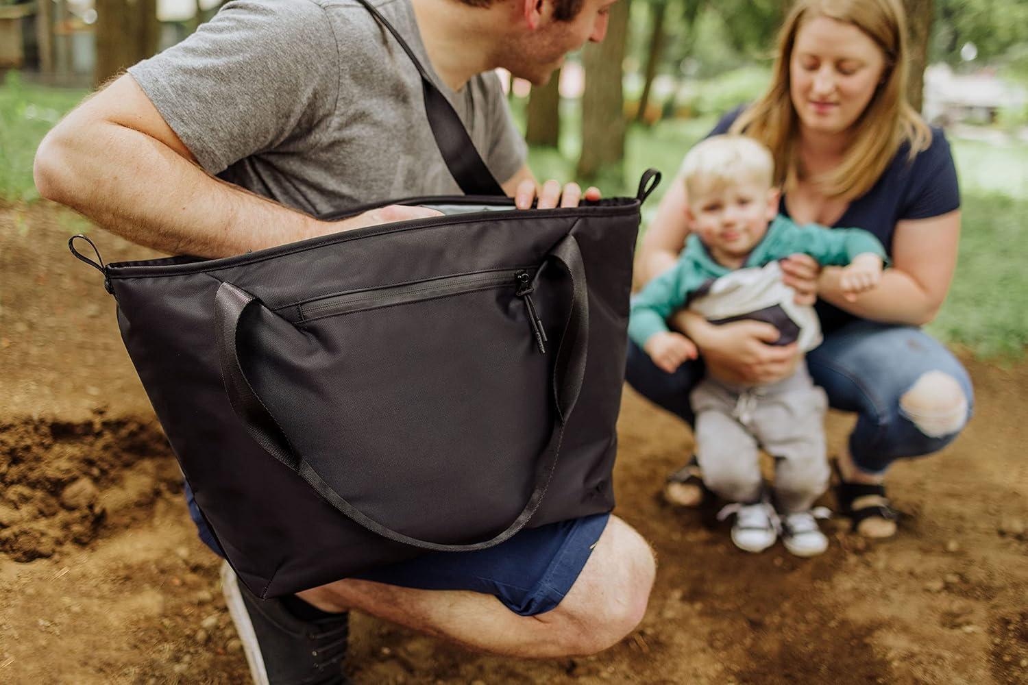 Carbon Black Insulated Recycled Material Cooler Tote Bag