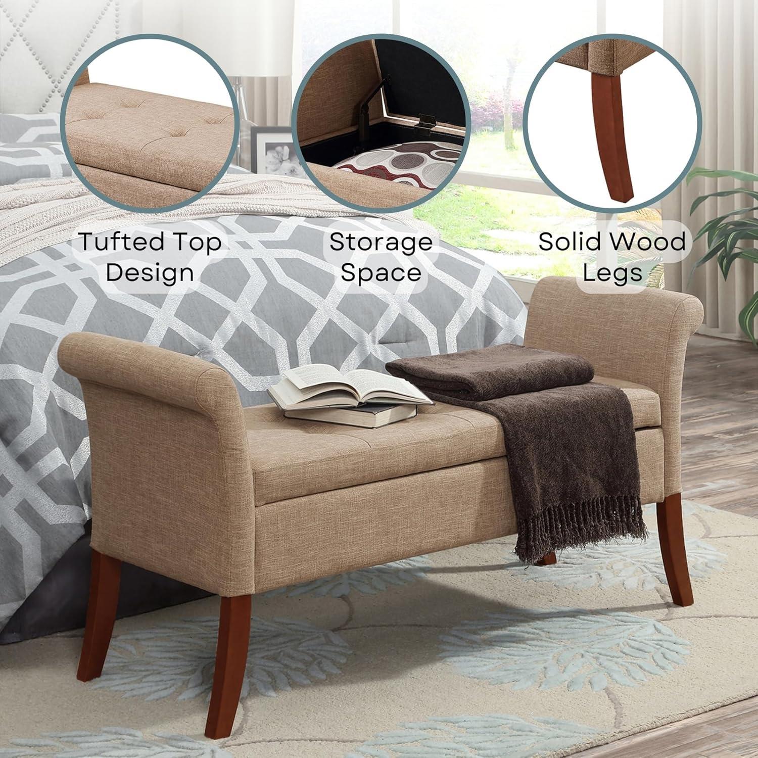 Designs4Comfort Garbo Storage Bench Ottoman