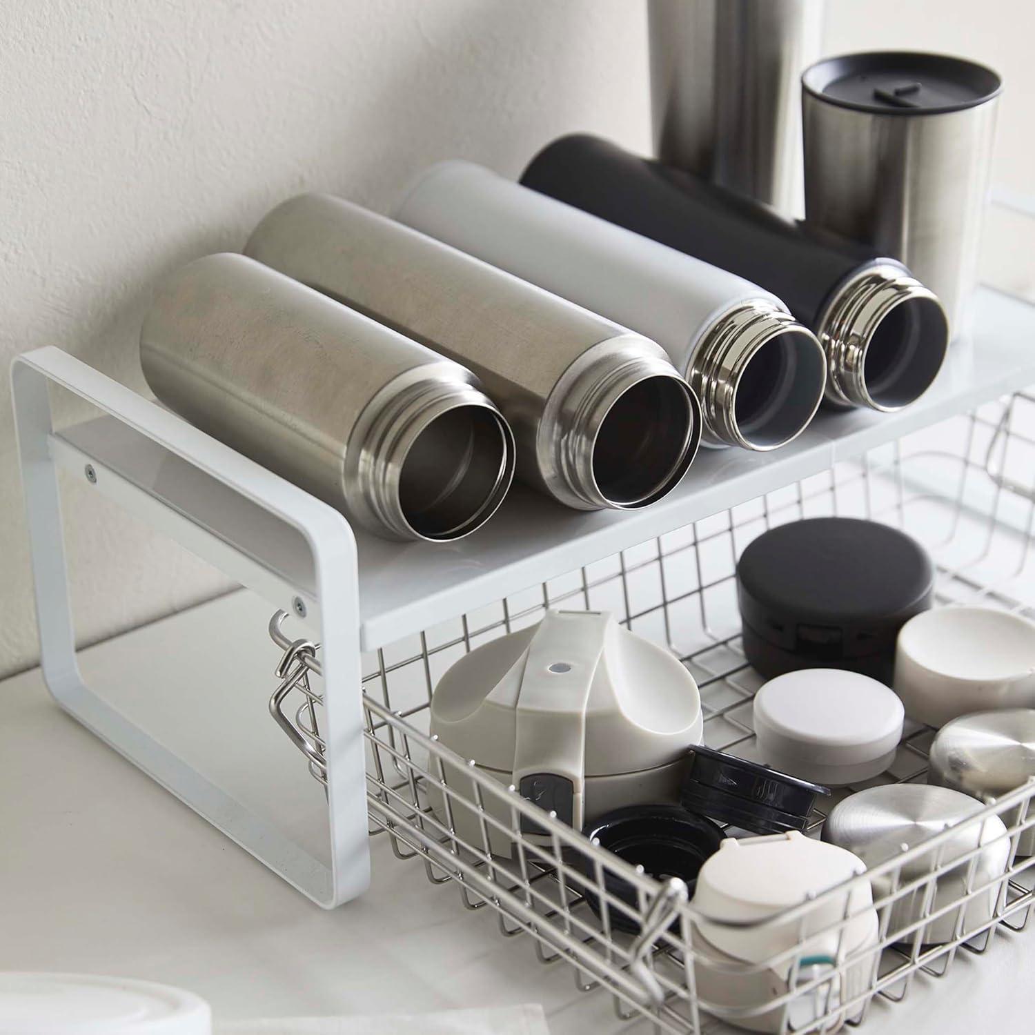 Adjustable White Steel Expandable Kitchen Countertop Organizer