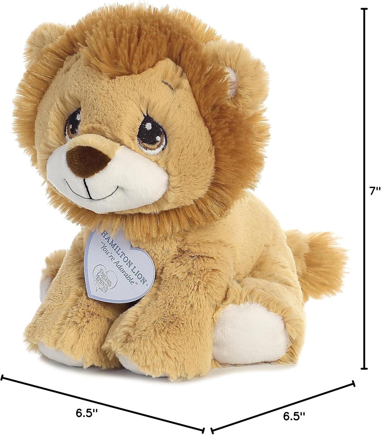 Aurora Small Hamilton Lion Precious Moments Inspirational Stuffed Animal Brown 6.5"
