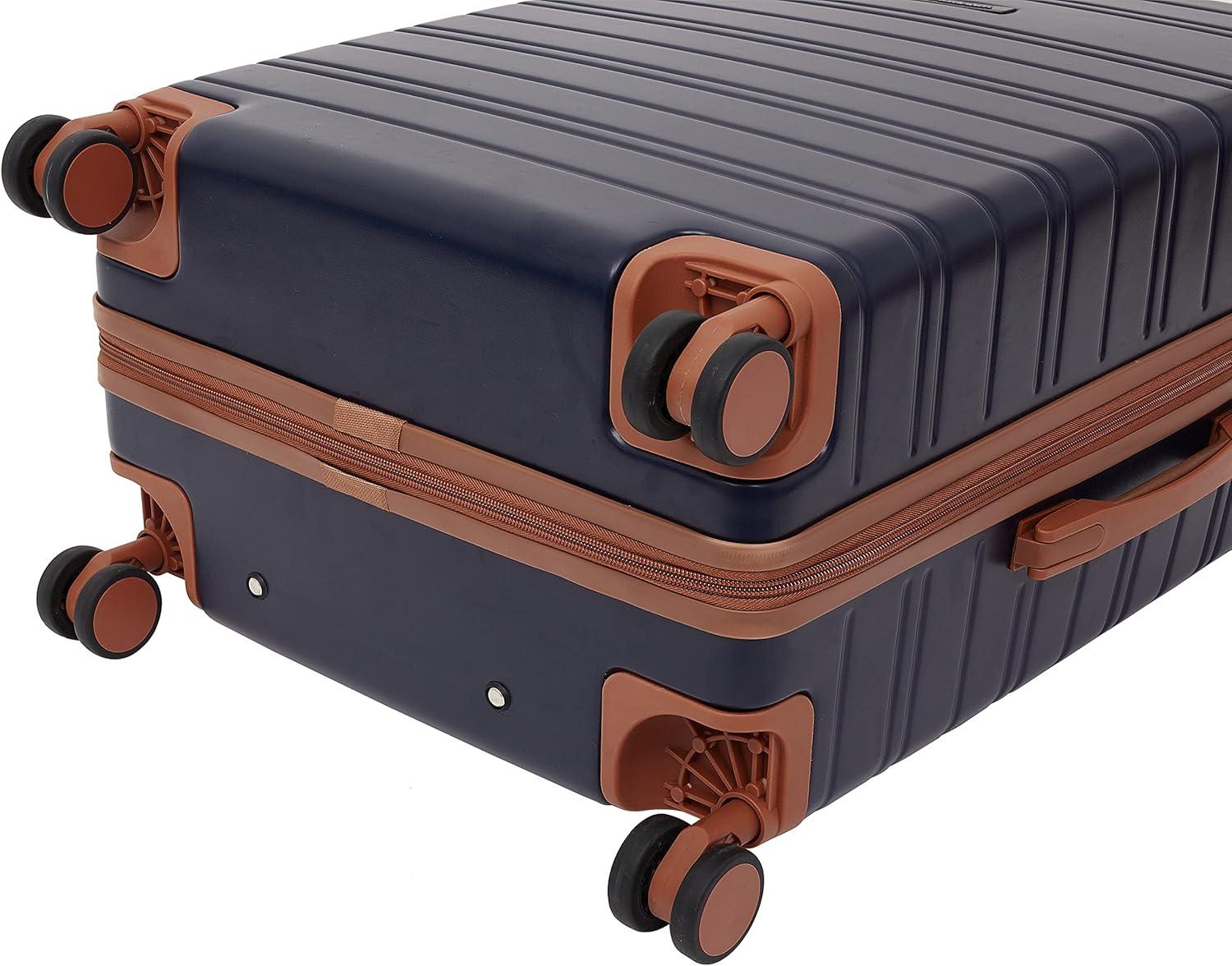 Navy Blue 2-Piece ABS Hard Shell Spinner Luggage Set