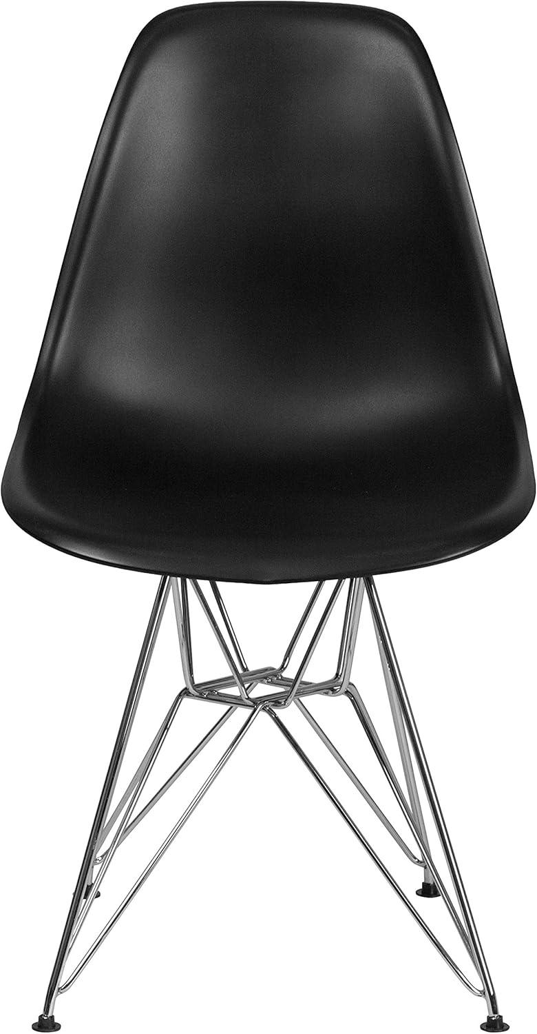 Flash Furniture Elon Series Plastic Chair with Chrome Base