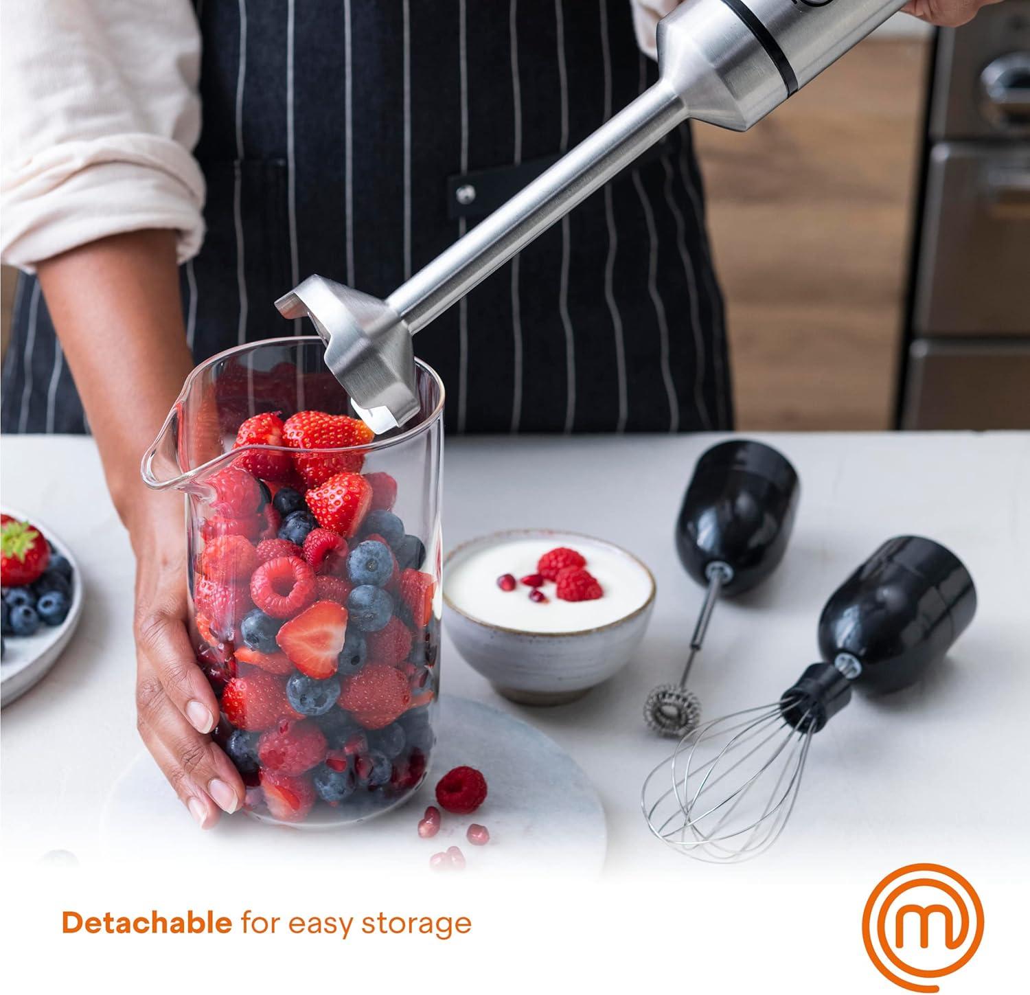 MasterChef® 400-Watt Stainless Steel Hand Blender in Black