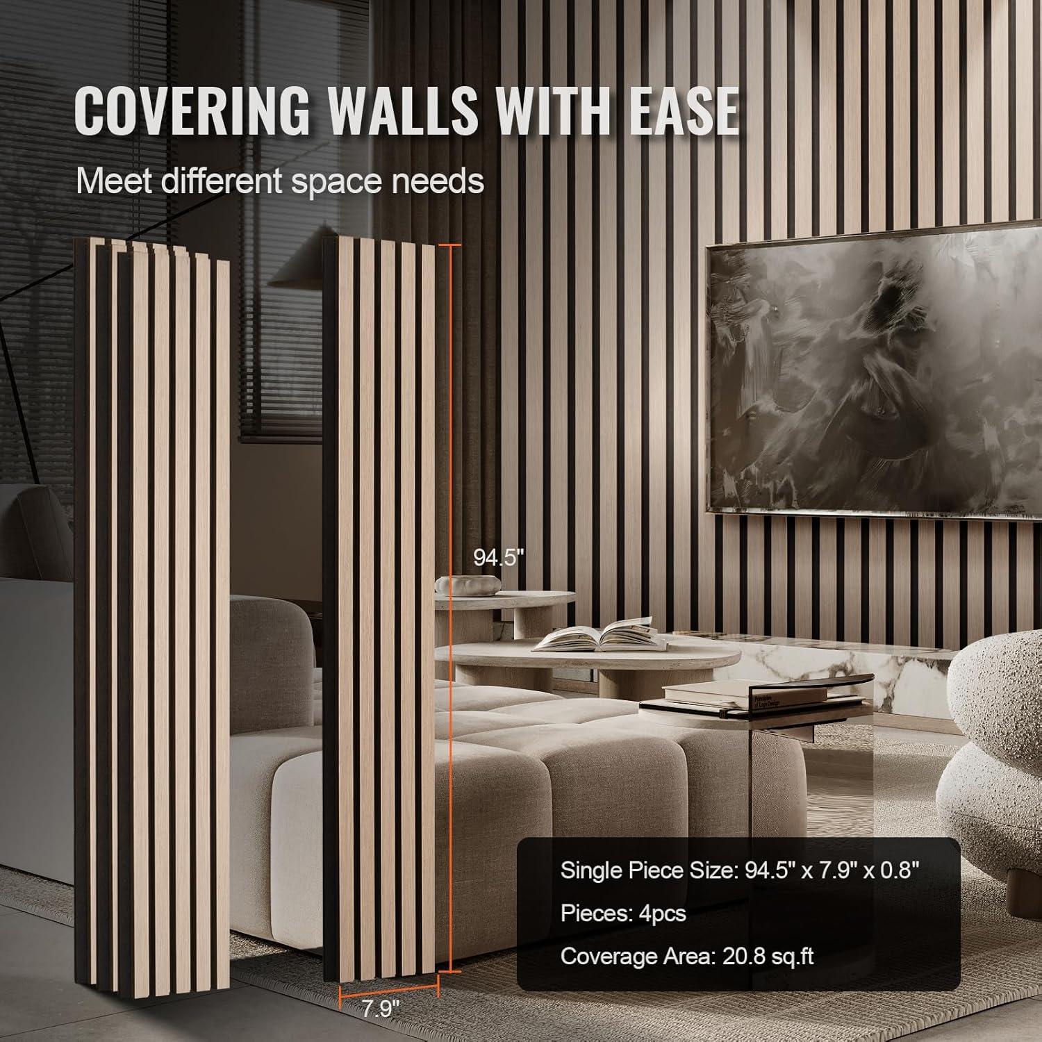 VEVOR Wood Slat Acoustic Panels for Modern Wall Decor