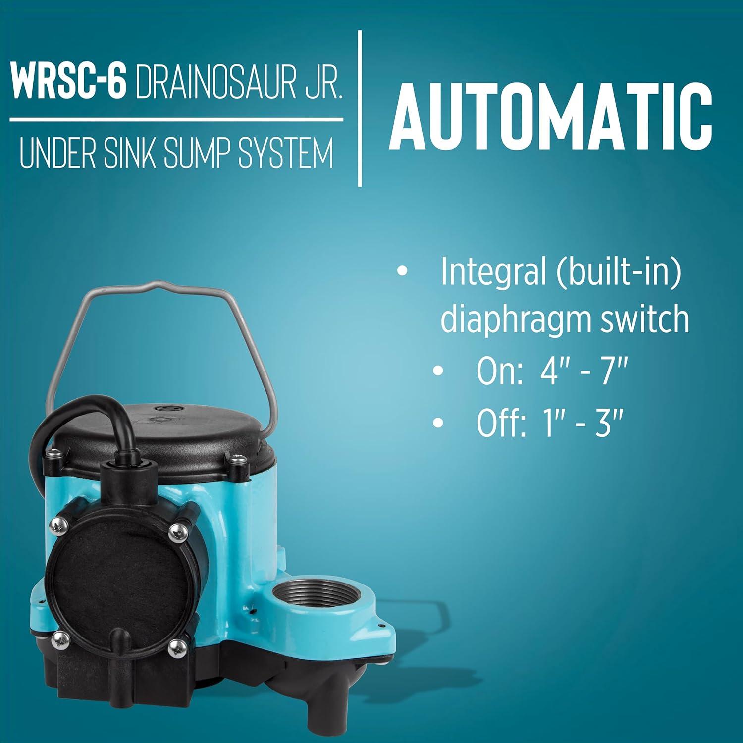 Compact Black and Blue Polypropylene Sump Pump System