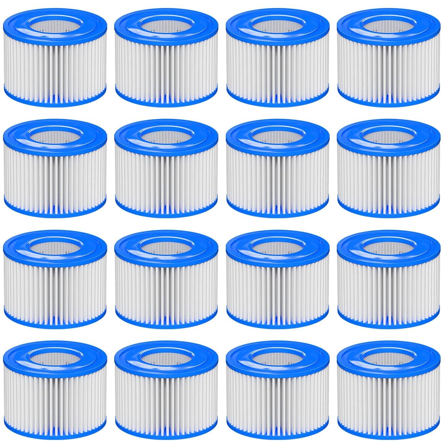 Type Ⅵ Hot Tub Spa Filter Replacement Compatible with Lay-Z-Spa, Coleman SaluSpa 90352E 58323, Inflatable Hot Tub, Swimming Pool Pump Filter Type Ⅵ Cartridge, 8 Pack