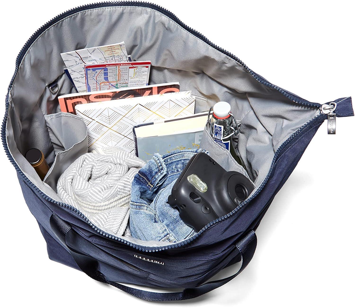 baggallini Women's Large Carryall Tote Bag with Crossbody Strap - FRENCH NAVY