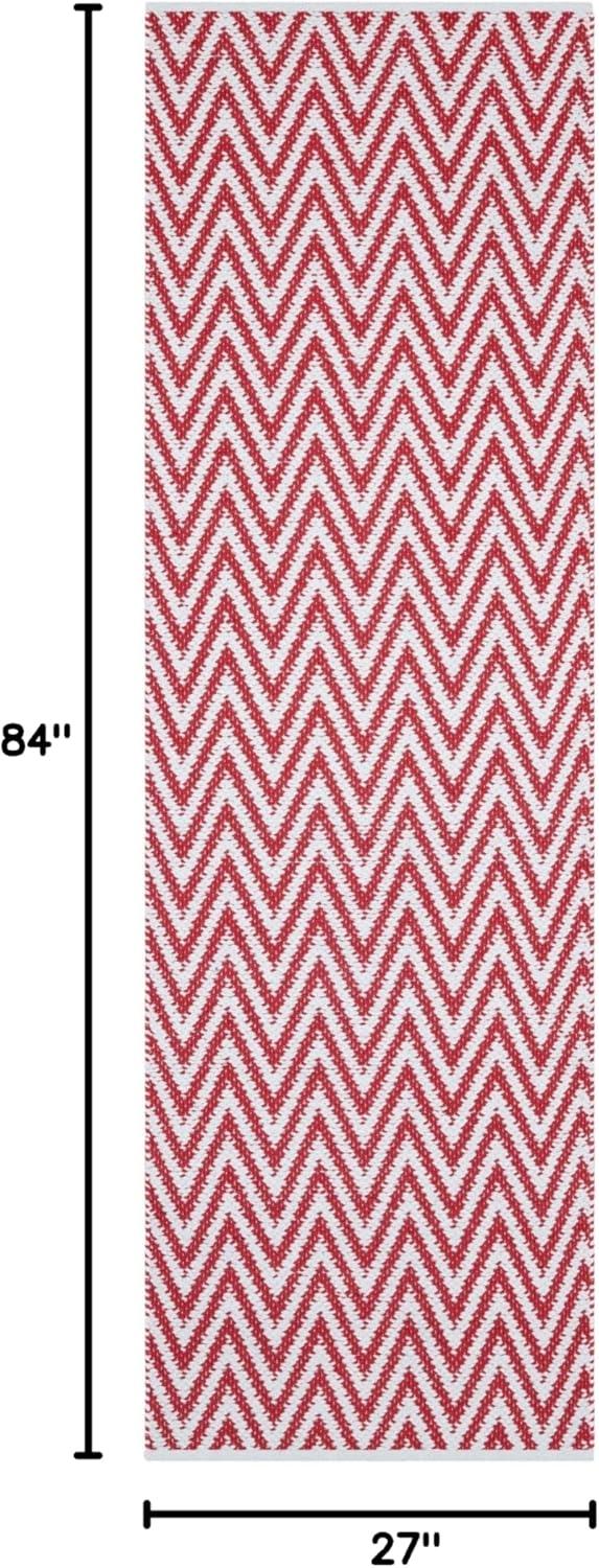 Montauk MTK812 Hand Woven Indoor Runner Rug - Red/Ivory - 2'3"x7' - Safavieh.