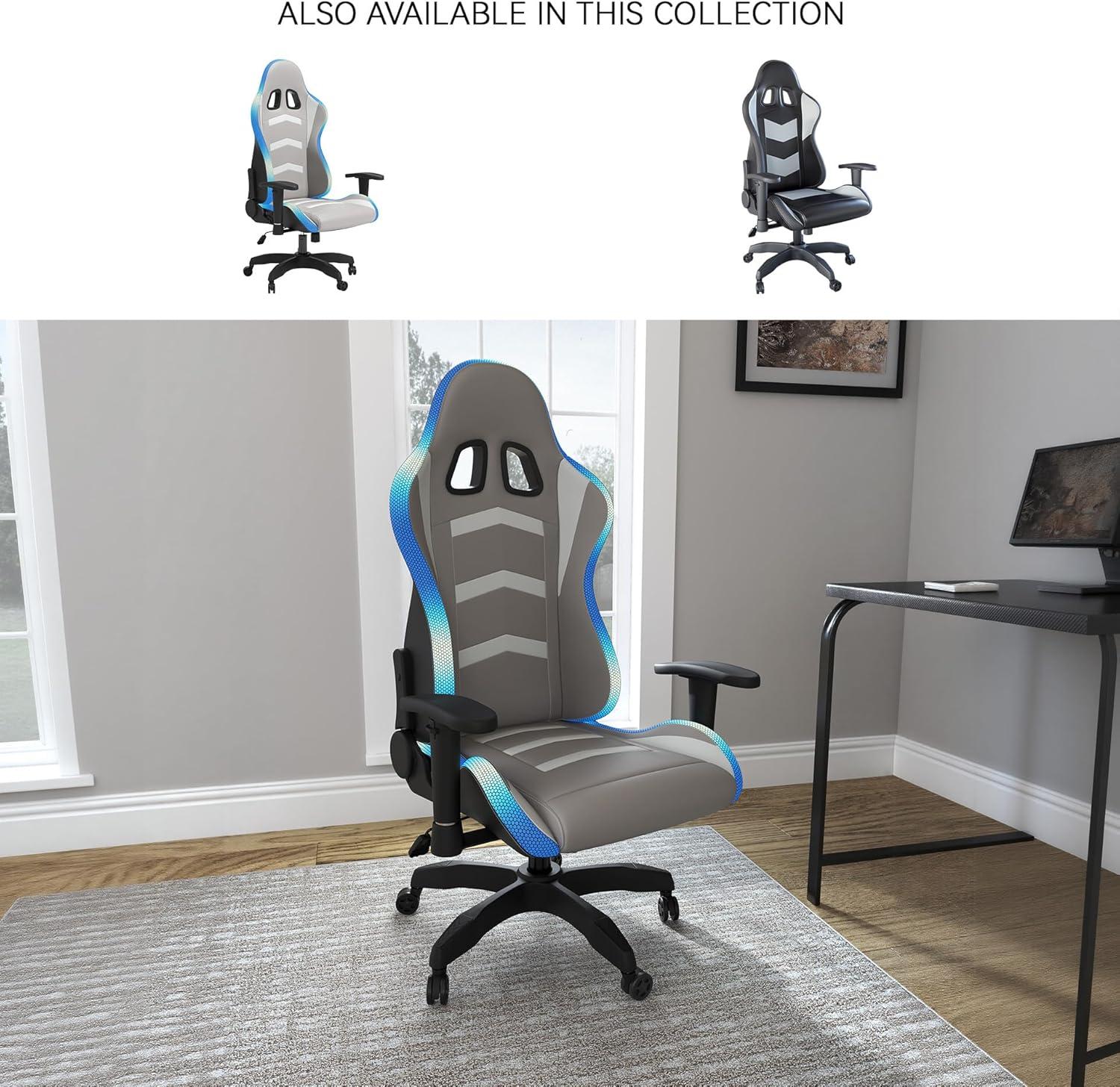 Signature Design by Ashley Contemporary Lynxtyn Home Office Desk Chair White/Gray