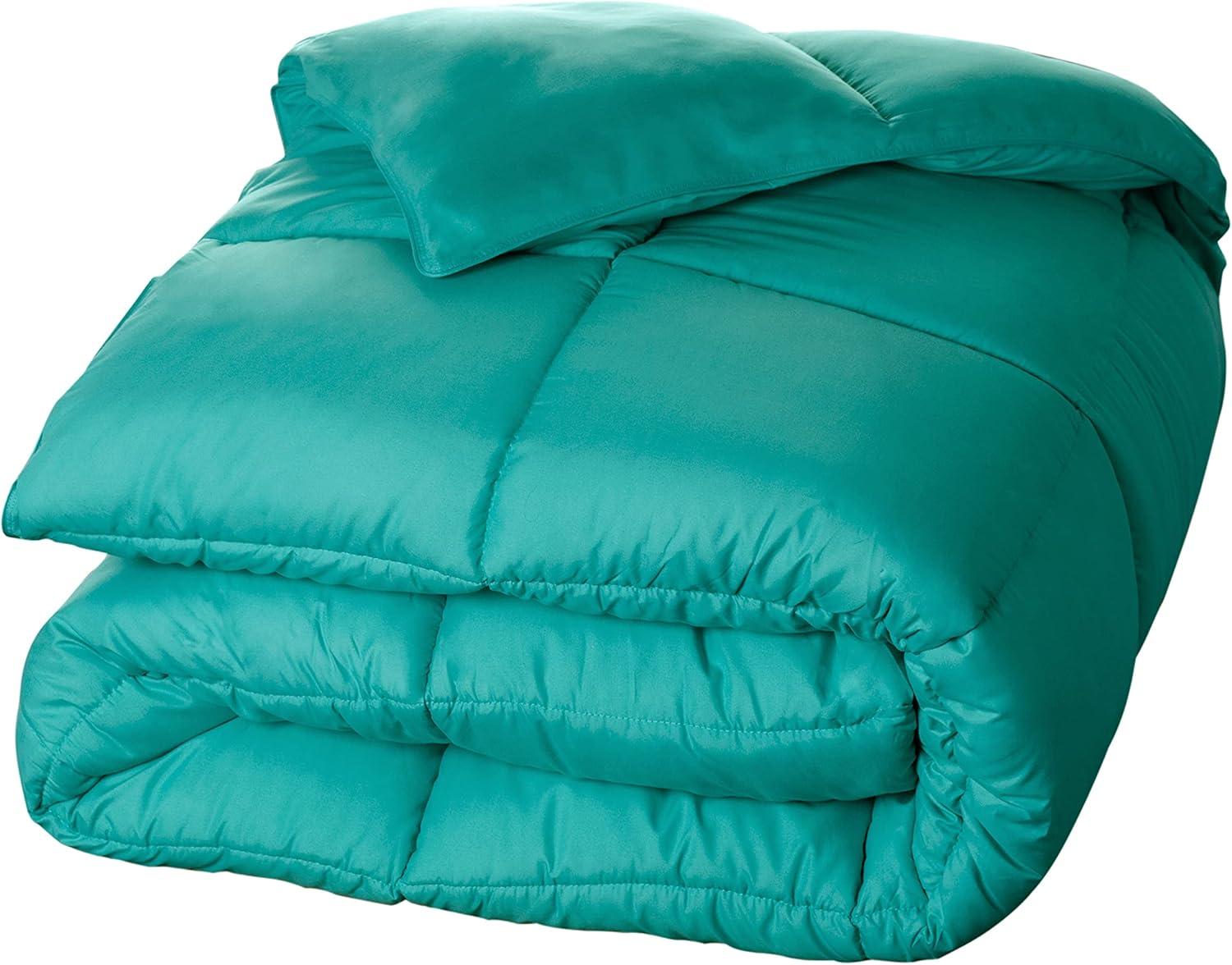 Brushed Microfiber Solid Comforter Reversible Medium Weight Down Alternative Bedding by Blue Nile Mills