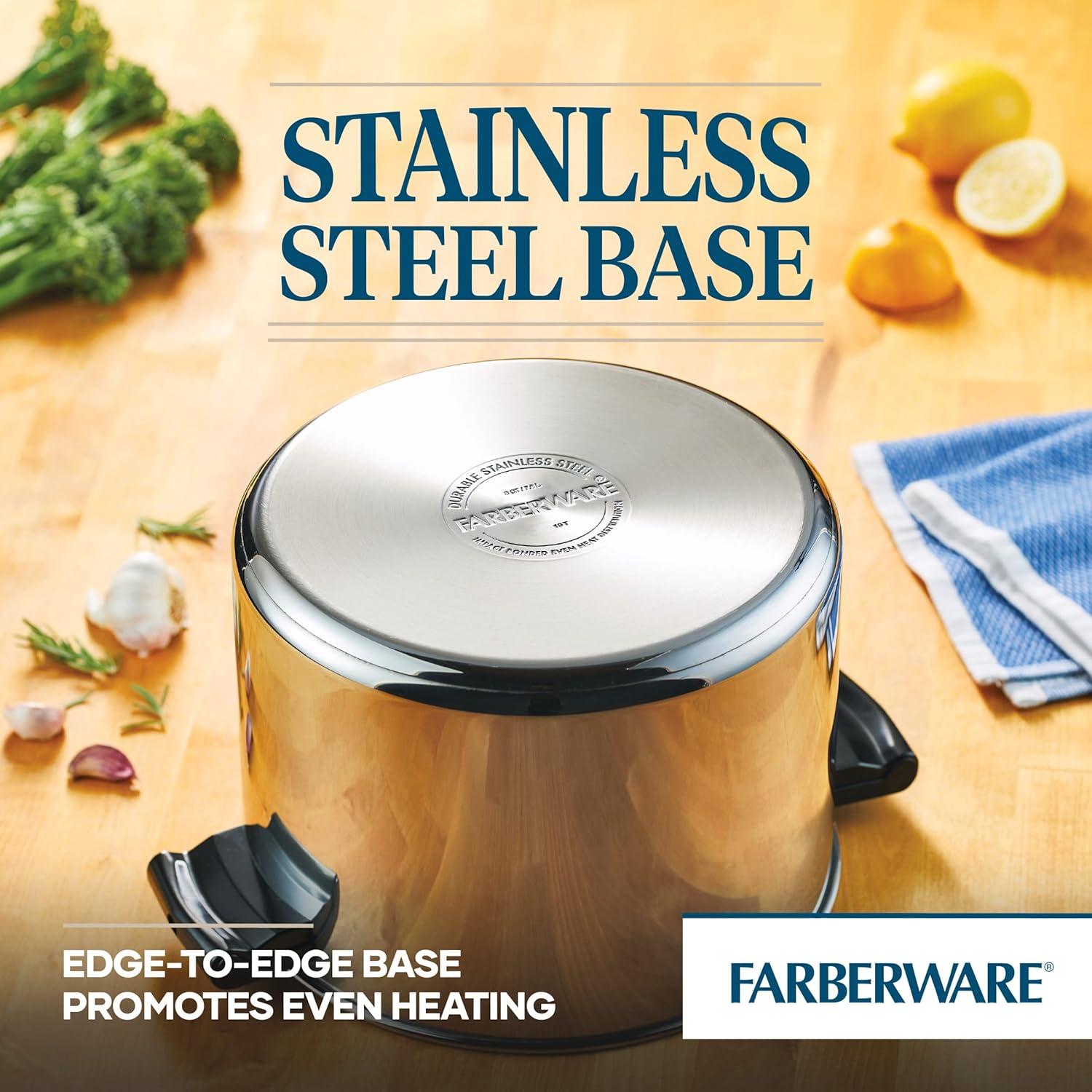 Farberware Classic 8-Quart Stainless Steel Stockpot with Lid