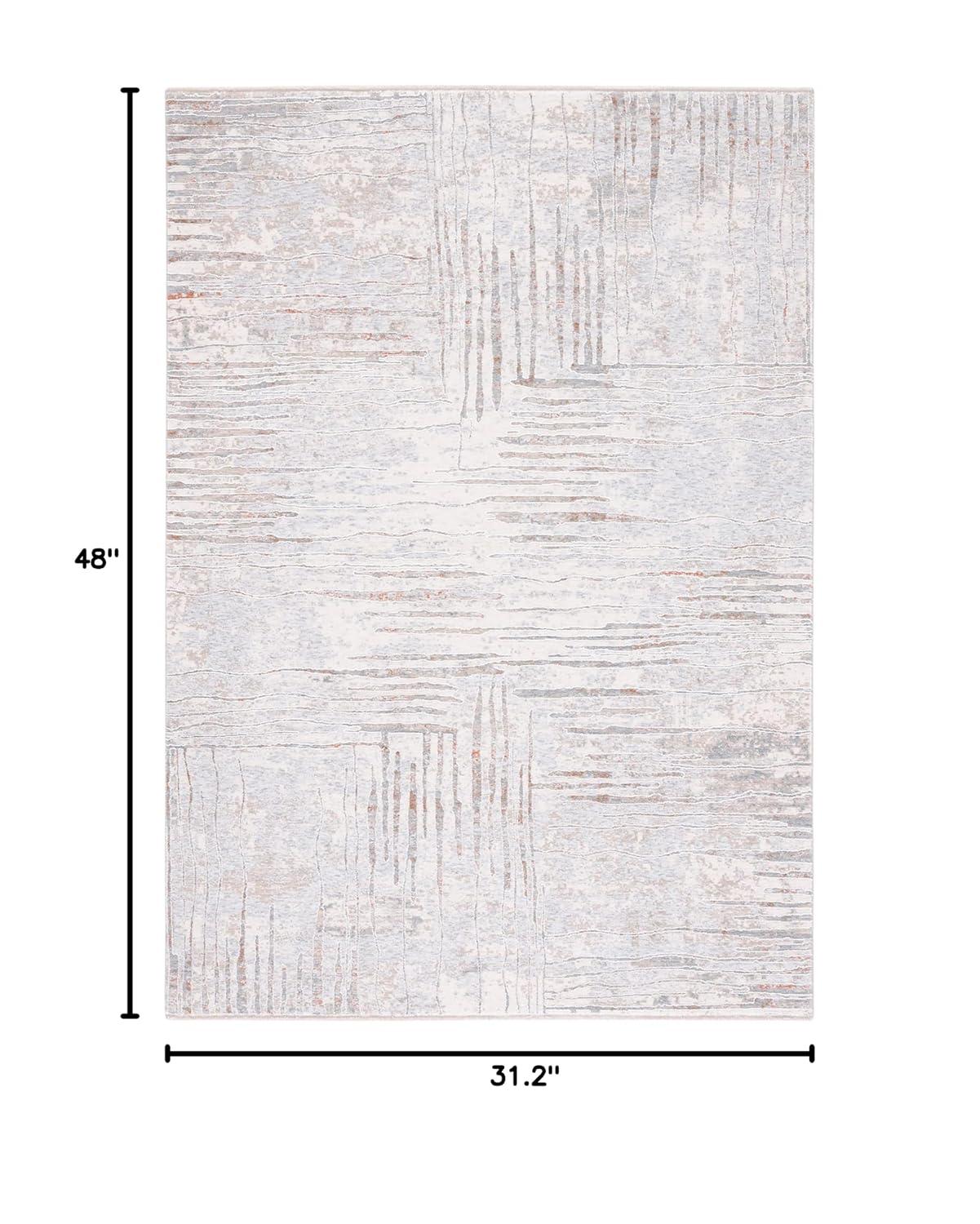 Marmara MRM304 Power Loomed Accent Rug - Beige/Blue Rust - 2'6"x4' - Safavieh.