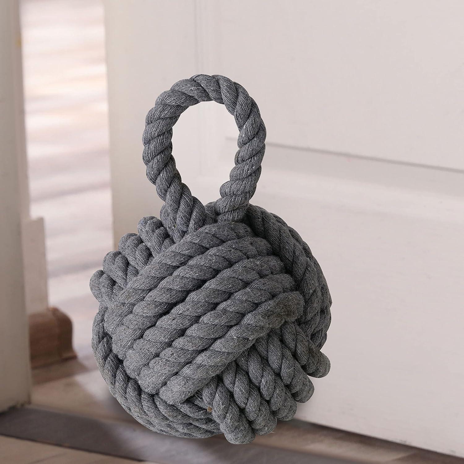 Whole House Worlds Monkey Knot Jute Weighted Floor Stop