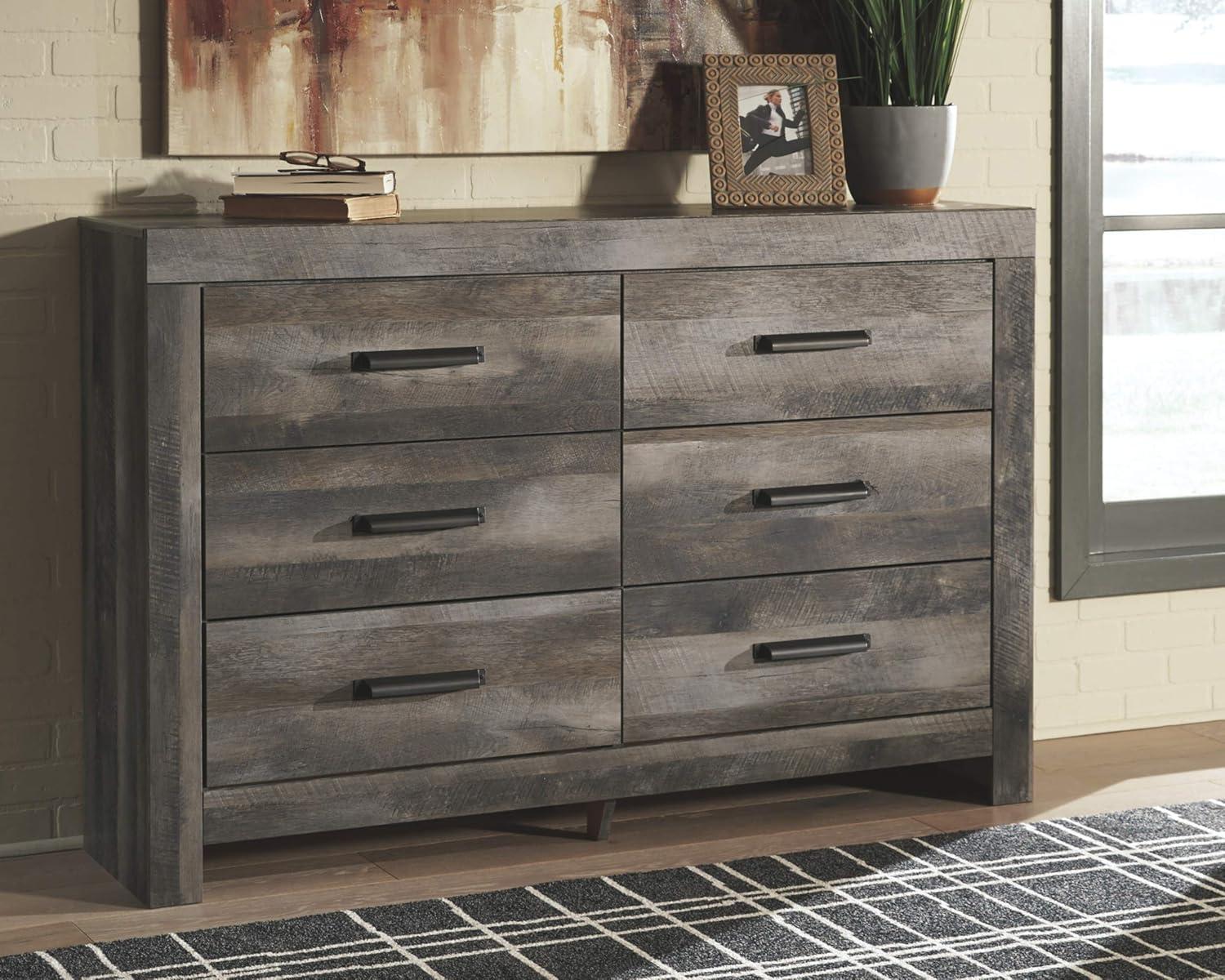 Wynnlow Dresser Gray - Signature Design by Ashley: Bedroom Furniture, Laminated Wood Composite, 6-Drawer Storage