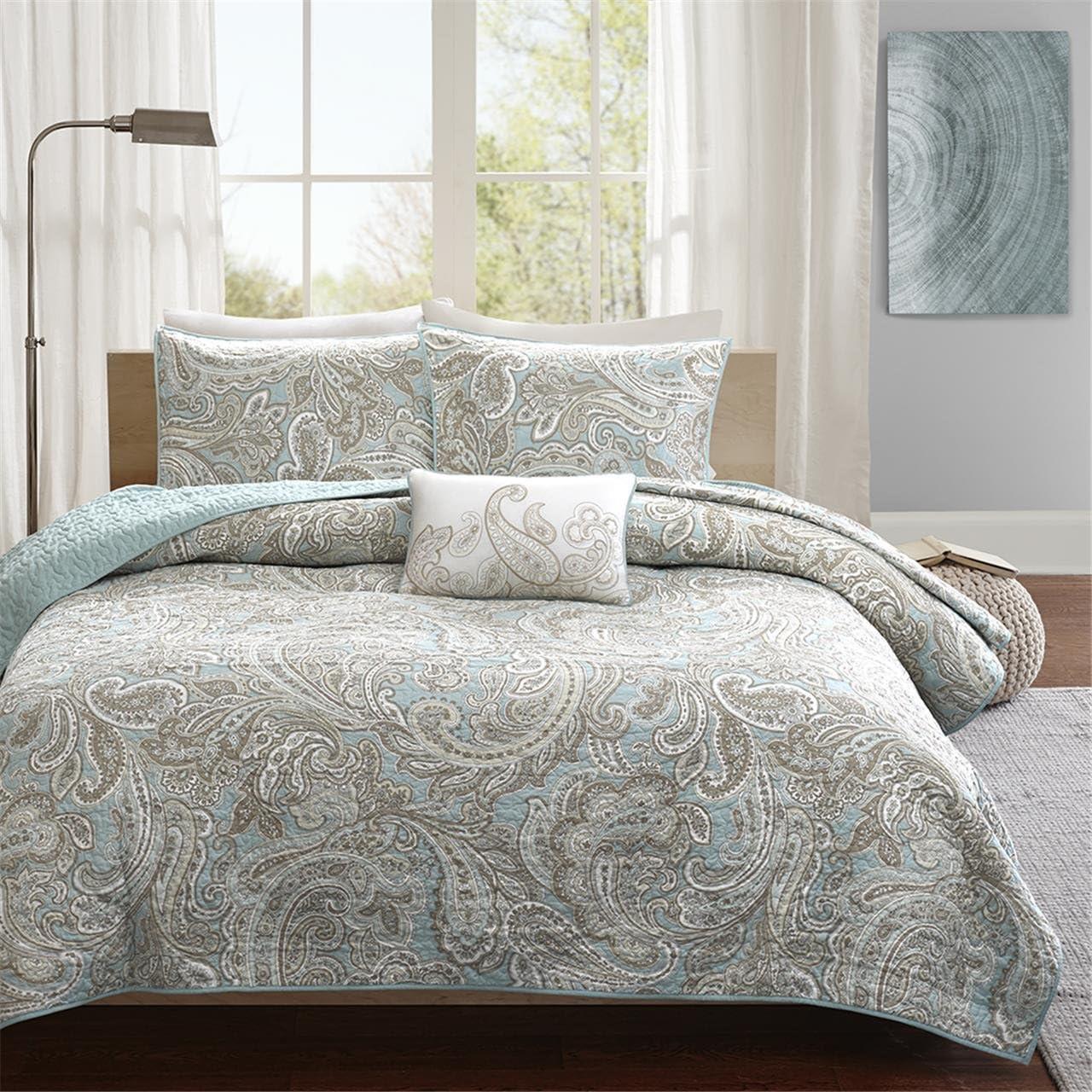 Dierdre Paisley Cotton Coverlet Set - 4-Piece