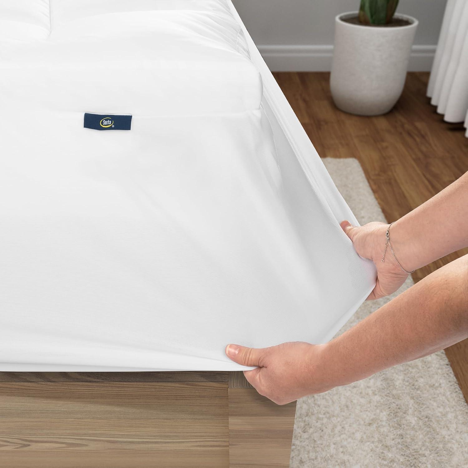 Serta Memory Flex Mattress Topper With 2 In Down Alternative Pillow Top Gusset