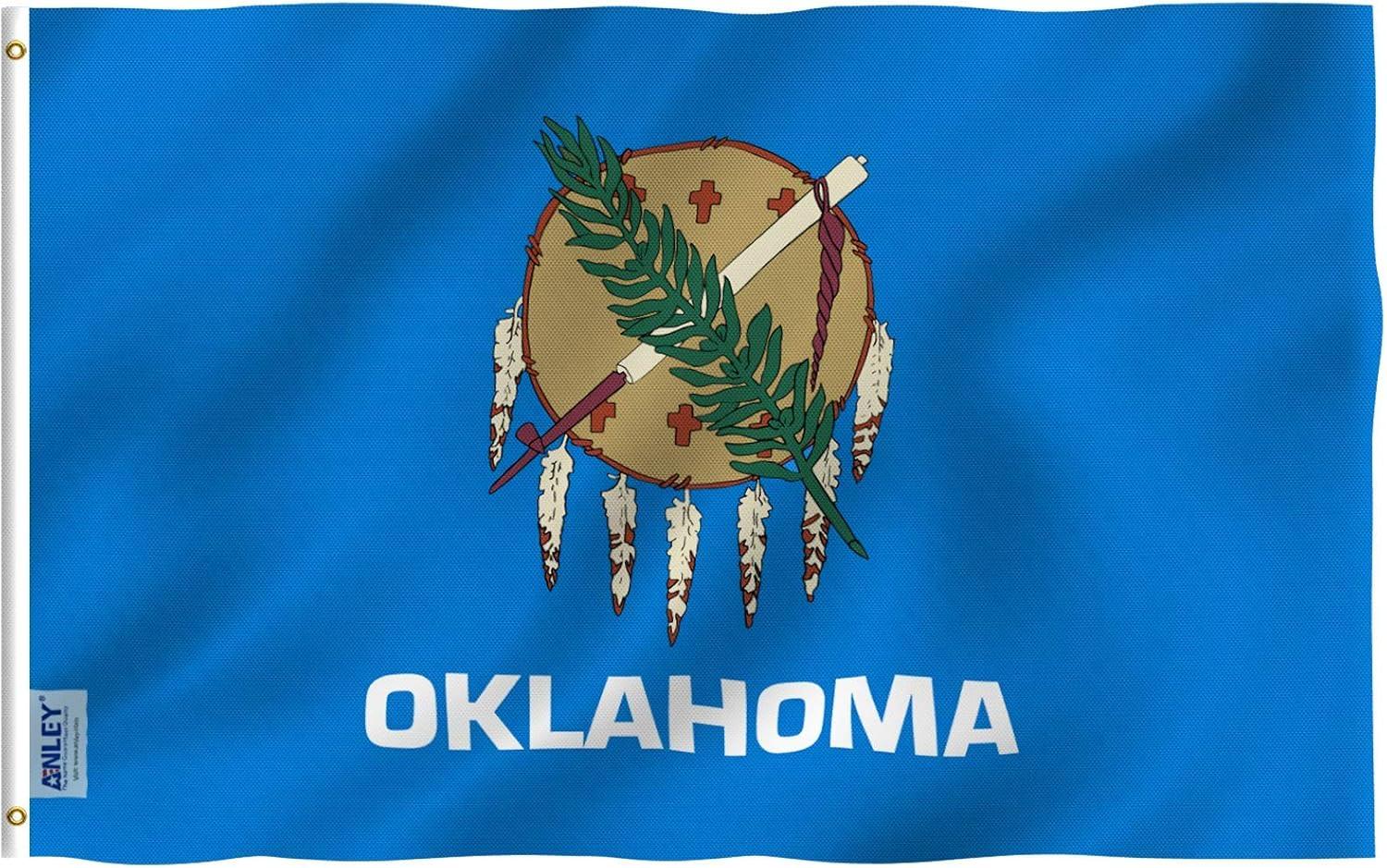 Anley 3x5 Foot Oklahoma State Flag - Oklahoma OK Flags Polyester