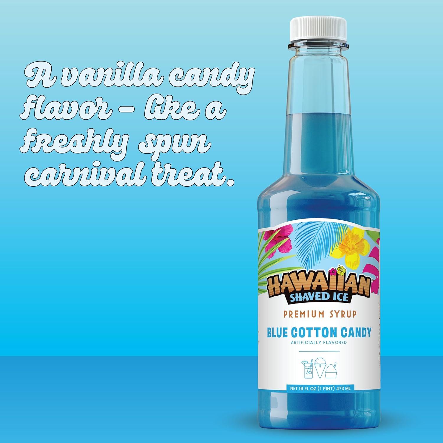 Hawaiian Shaved Ice Cotton Candy Flavor Snow Cone Syrup, 16 Fluid Ounces