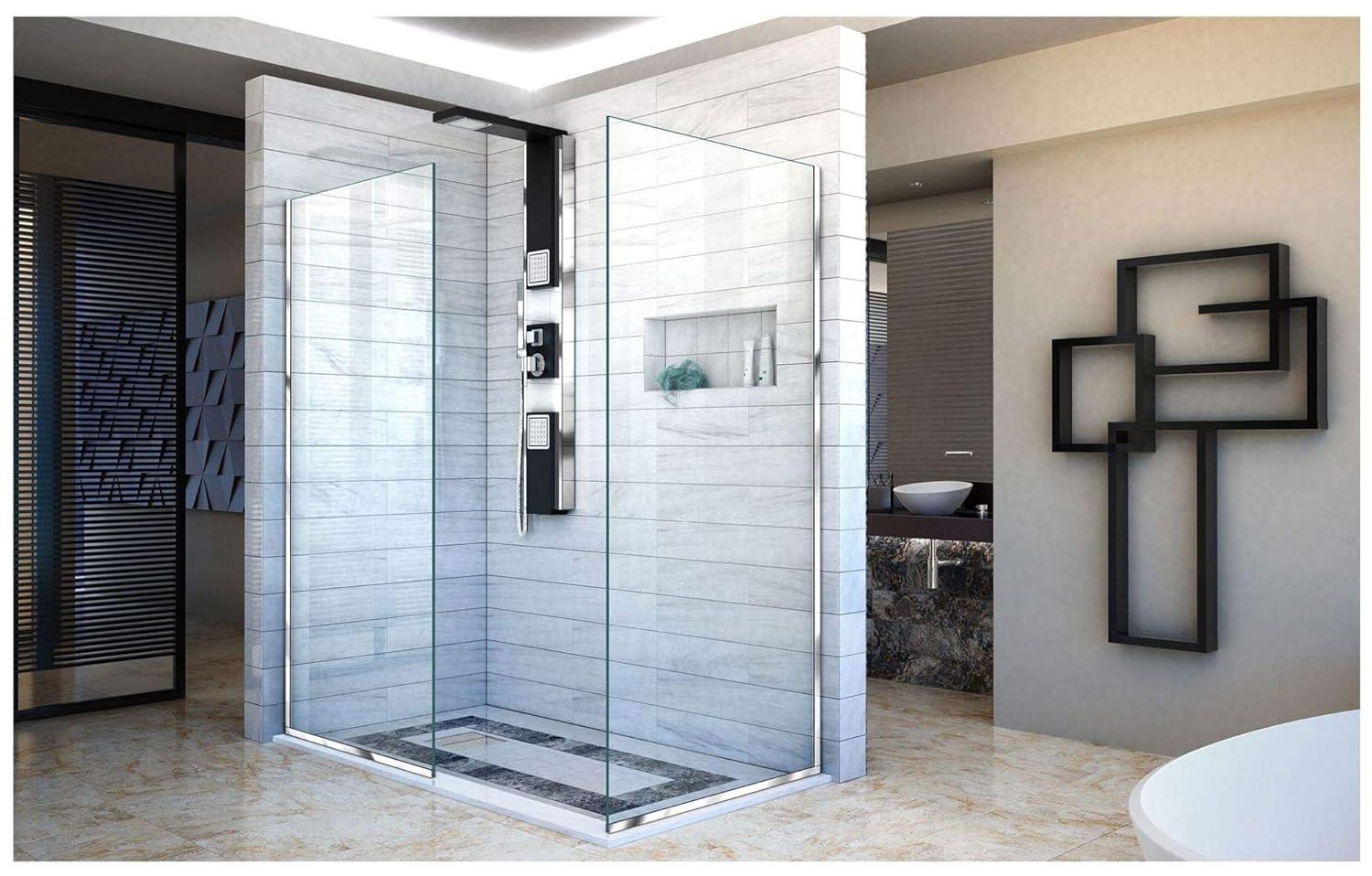 Linea 30"W x 72"H Frameless Fixed Glass Panel