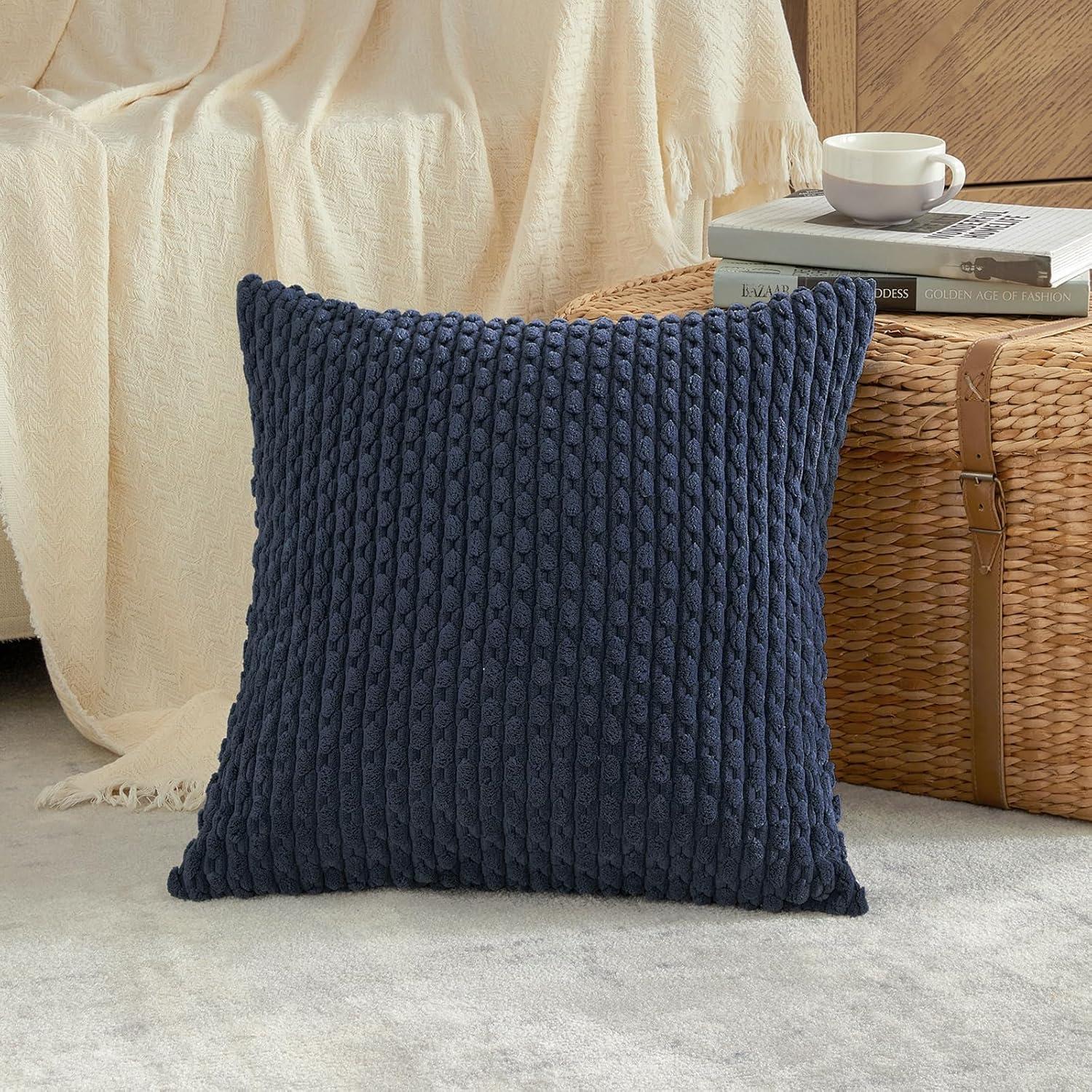 Houndstooth Cotton Blend Reversible Pillow Cover (Set of 4)