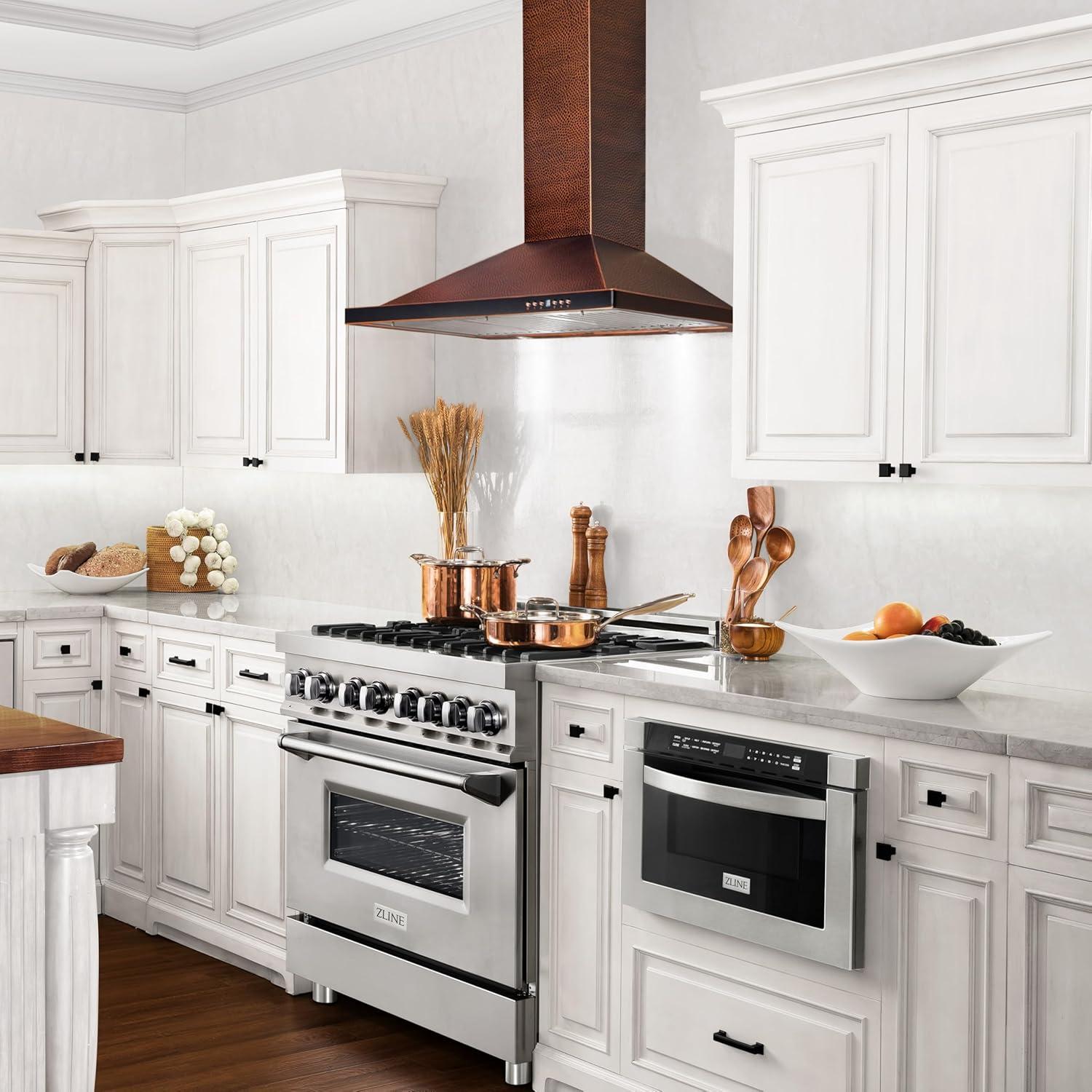 Satin ZLINE 30 in. Designer Series Satin Stainless Steel Convertible Vent Wall Mount Range Hood