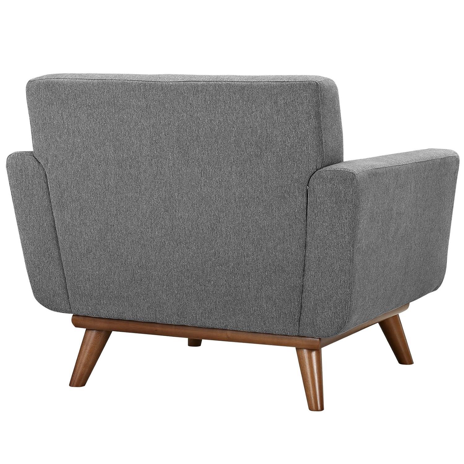 Modway Engage Fabric Armchair in Expectation Gray (Set of 2)