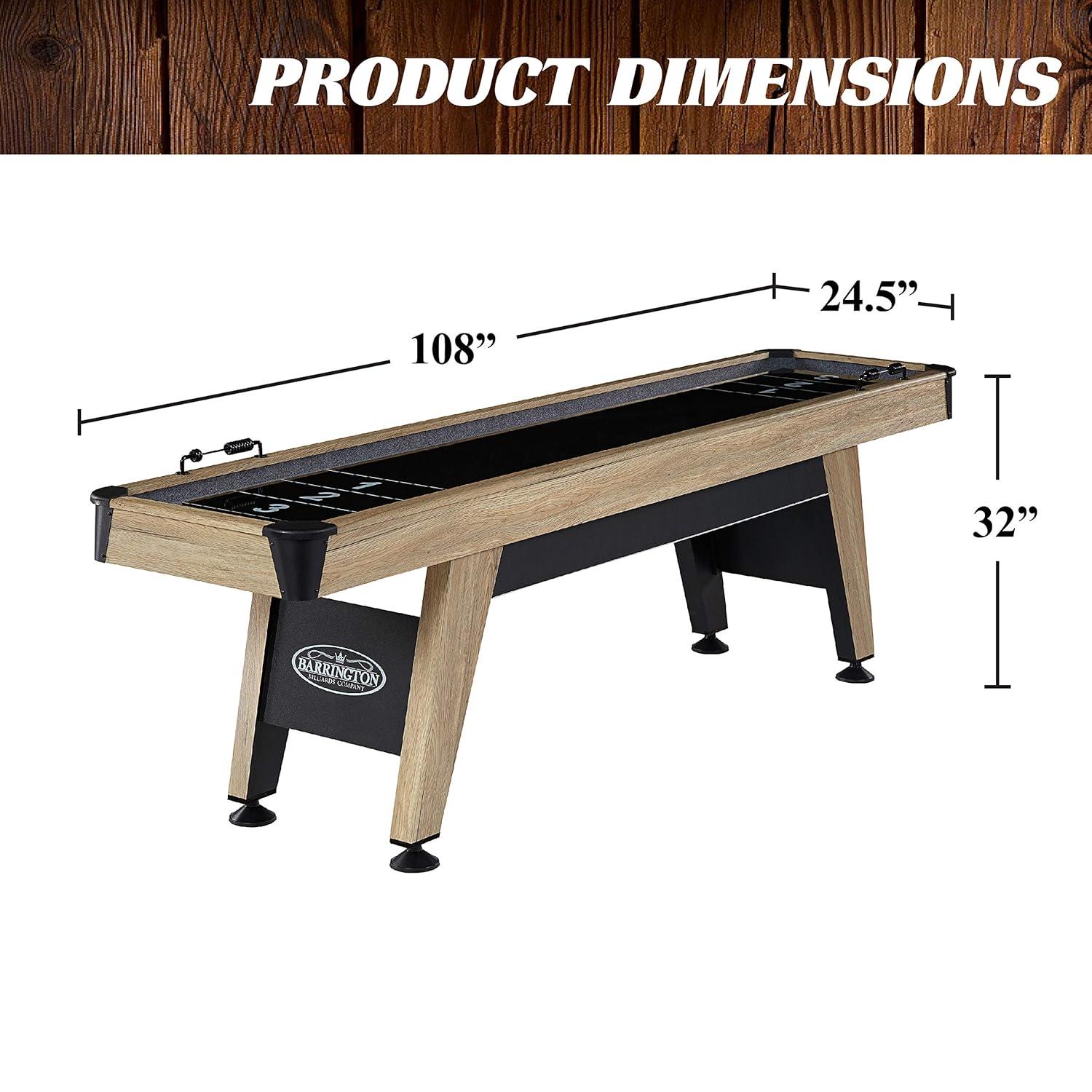 Barrington Billiards Company Barrington 9ft Wentworth Shuffleboard Table with 8-Puck Set