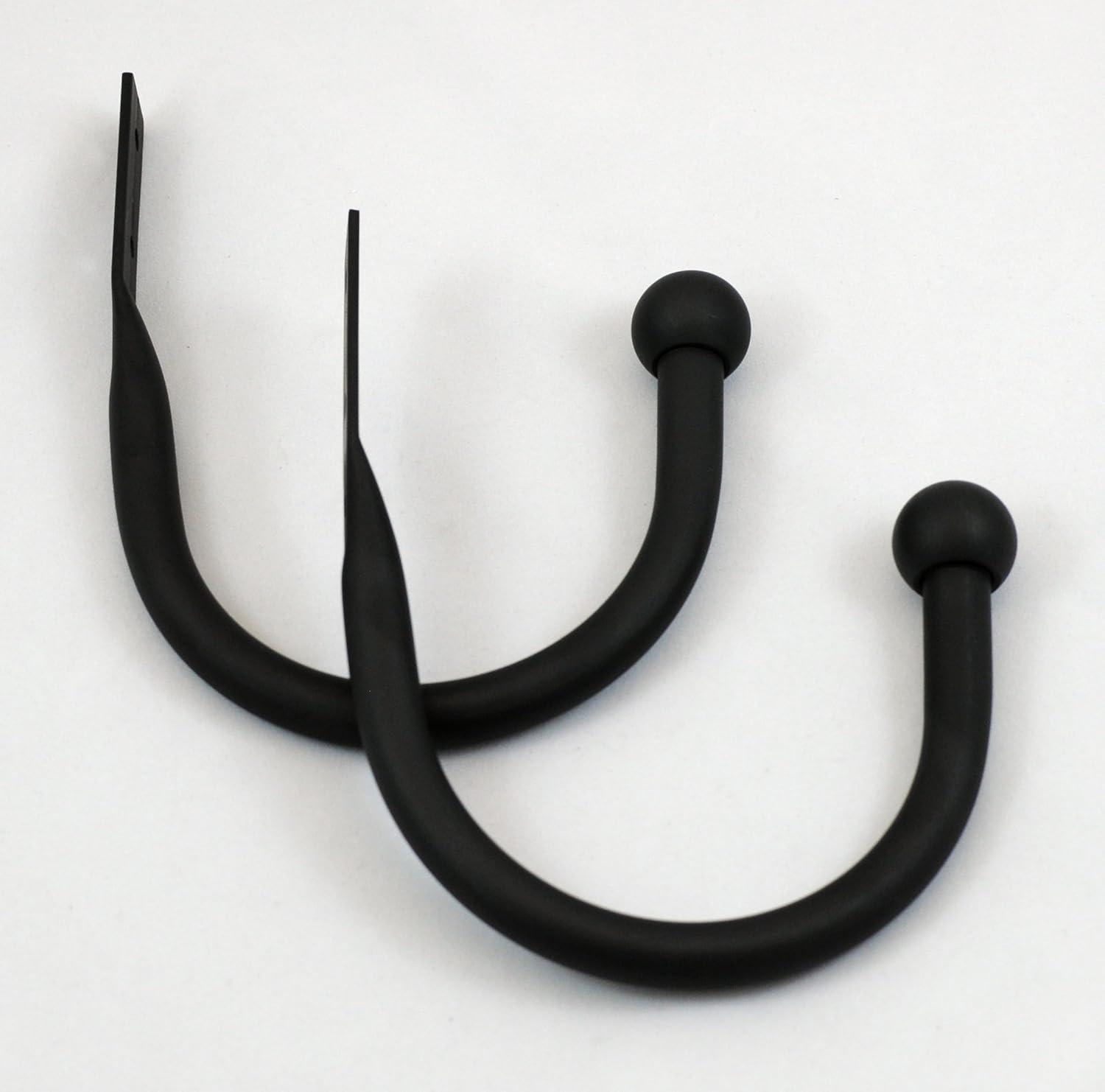 Urbanest Decorative Curtain Holdbacks for Drapes and Curtains, Classic Metal Drapery Tiebacks, Window Curtain Holdback Hooks, 2 Piece, Antique Brass