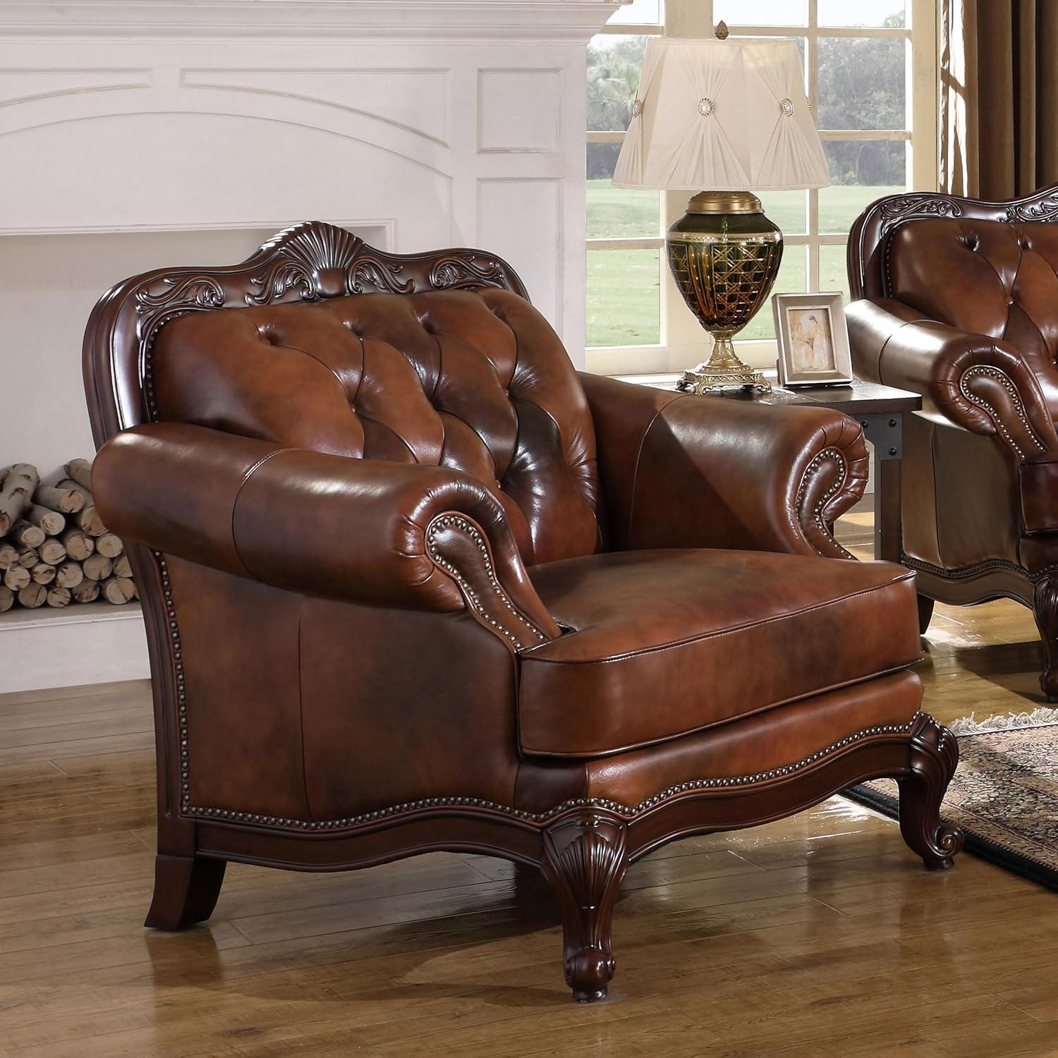 Andrew Home Studio Daosta Leather Armchair