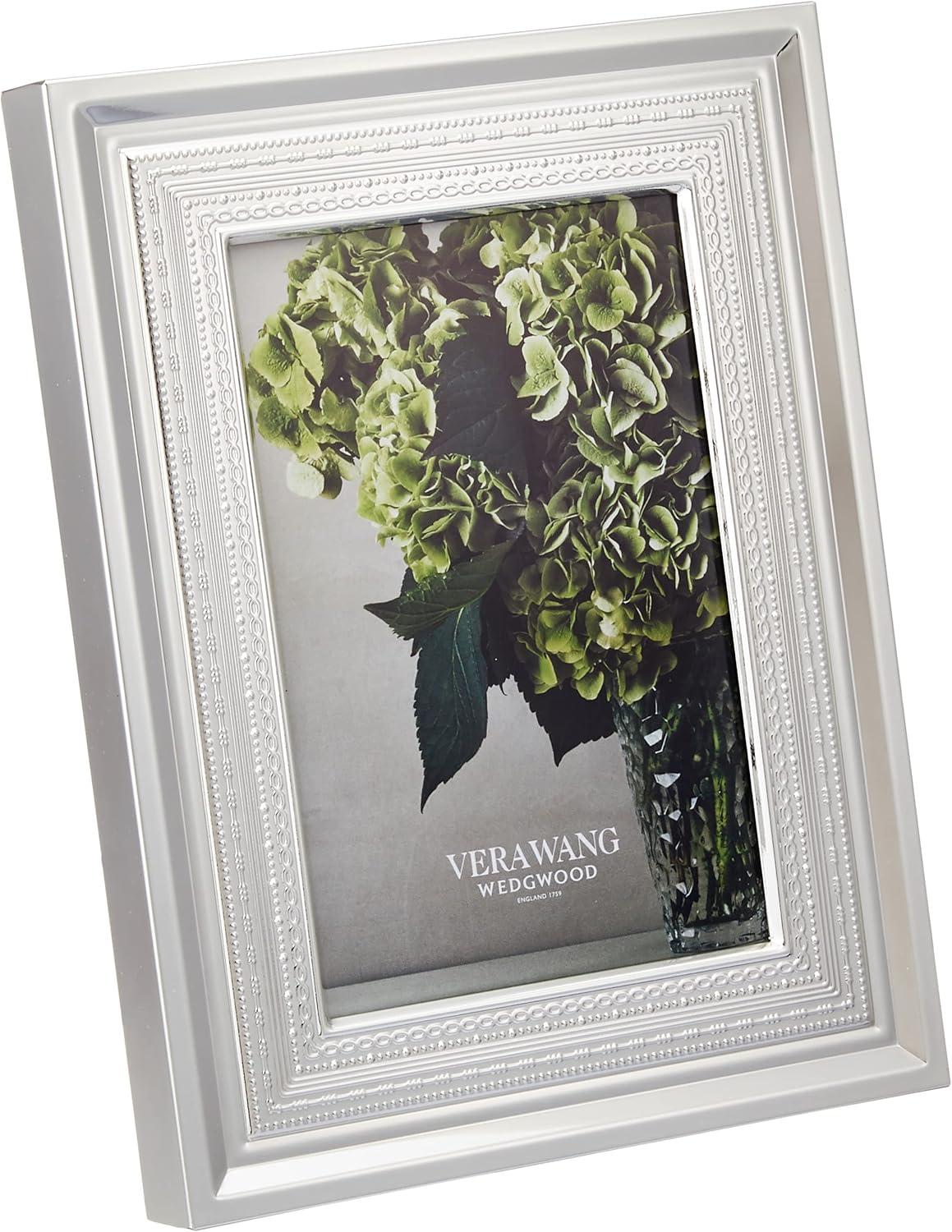 Vera Wang Silver Rectangle Picture Frame with Embossed Detail