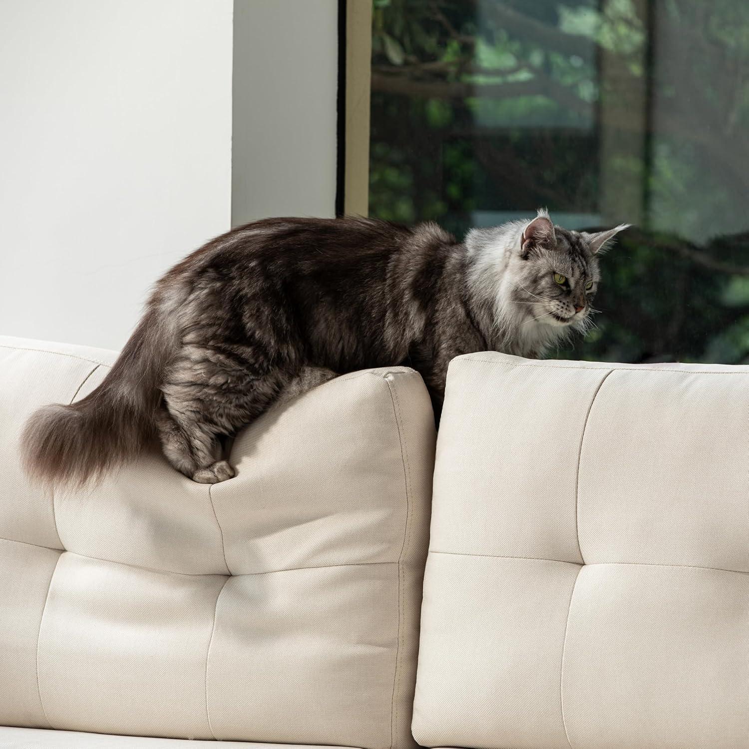 LINSY HOME Oversized Modular Cloud Sectional Sofa, RUBIK III 7 Seat Storage Couches and Sofas, Sectional Couches for Living Room with Reversible Chaises, Beige