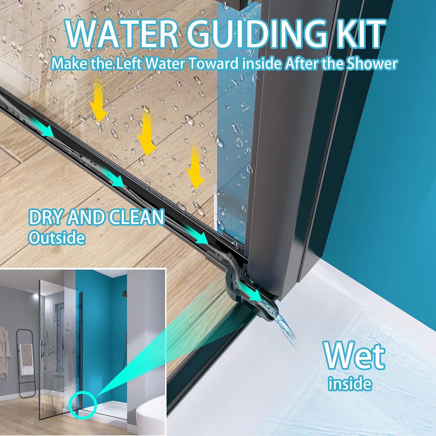 Pivot Shower Doors 36'' - 37.25'' W x 72'' H Door Frameless Pivot Shower Door with Tempered Glass