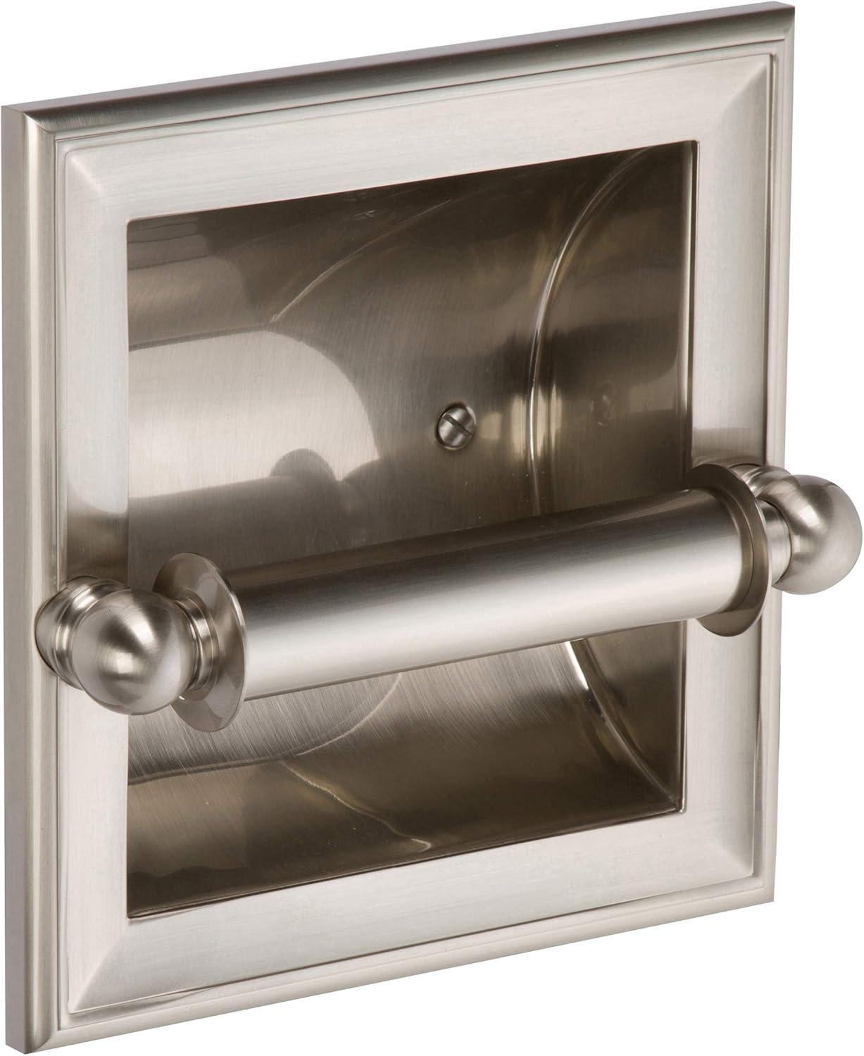 Satin Nickel Recessed Toilet Paper Holder