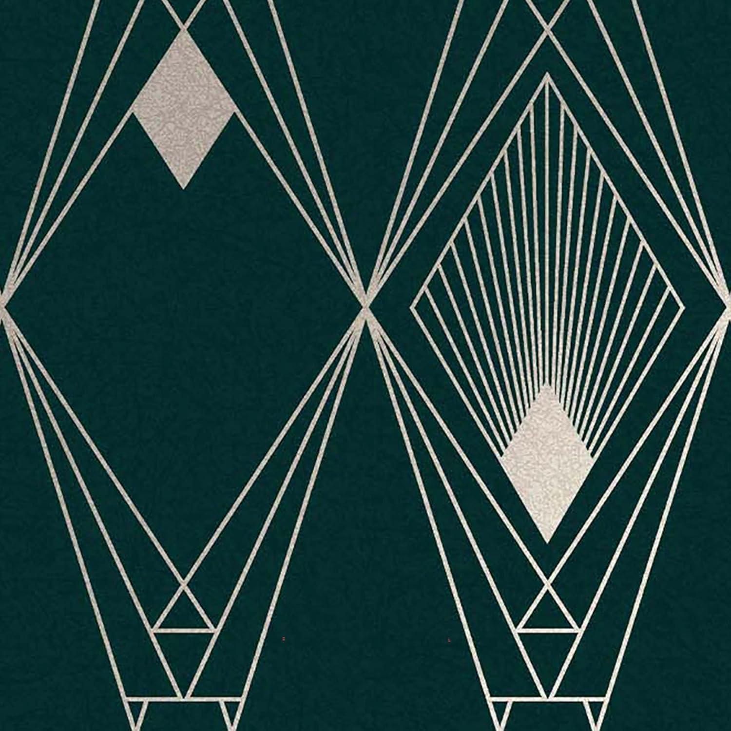 NEXT Deco Geometric Teal Wallpaper