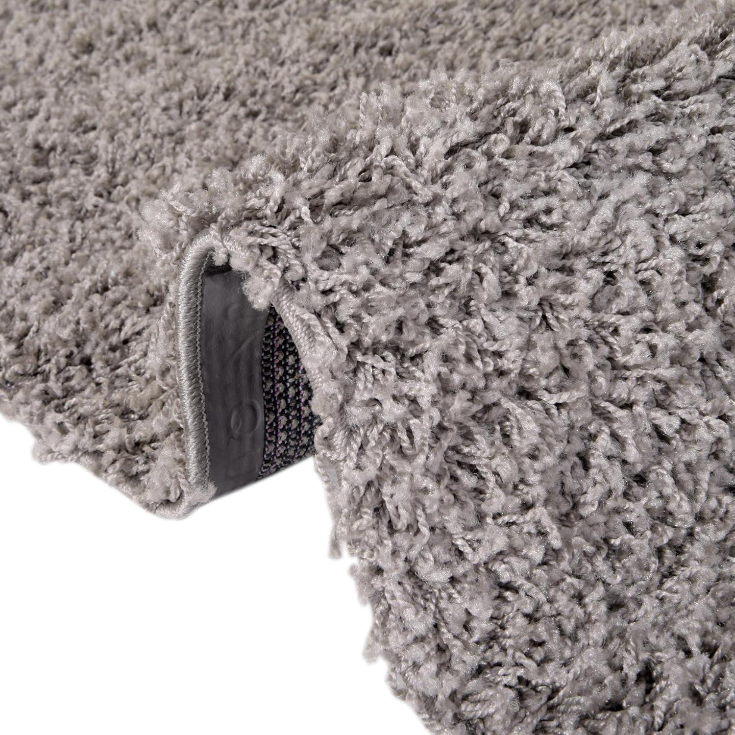 Cloud Gray Rectangular Shag Rug 2' x 3' Synthetic