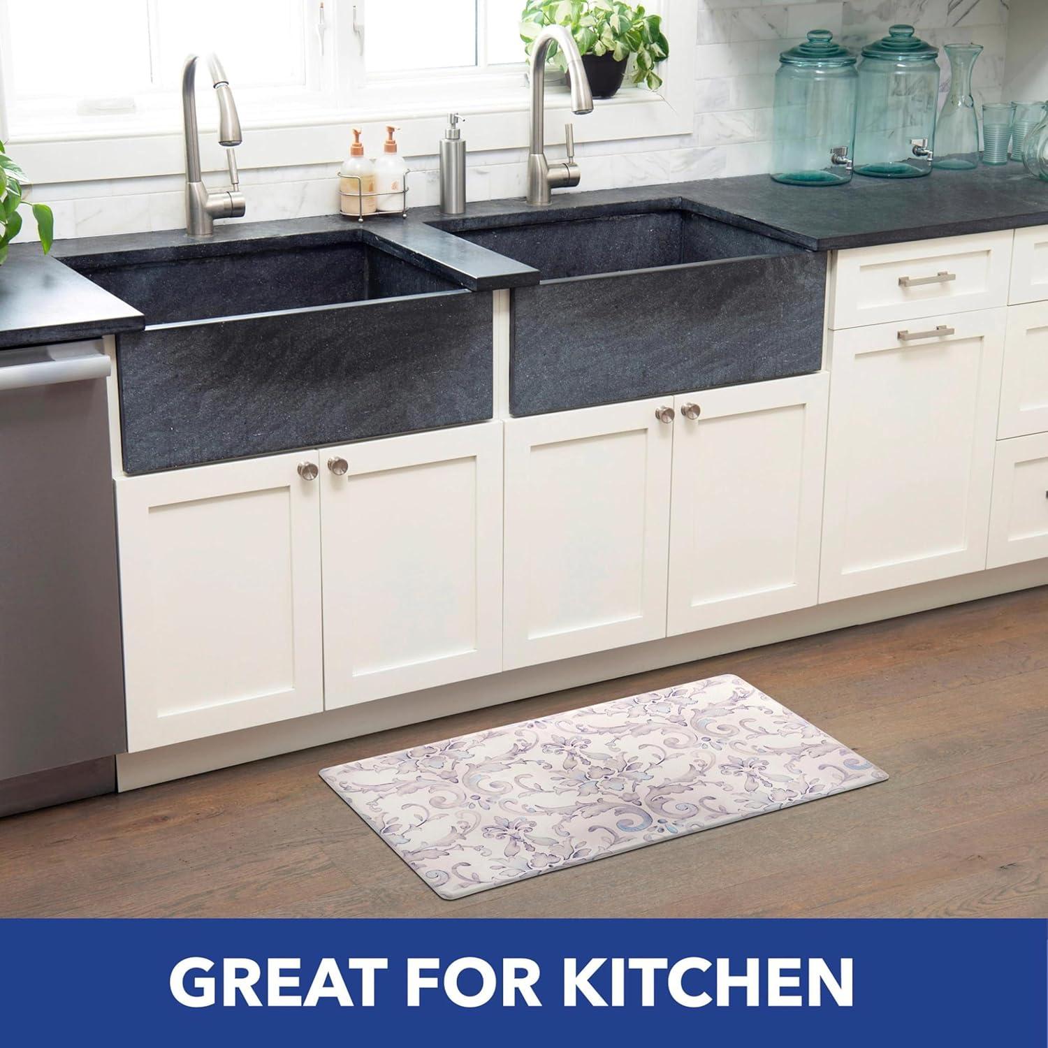 SoHome Cozy Living Watercolor Damask Anti-Fatigue Mat