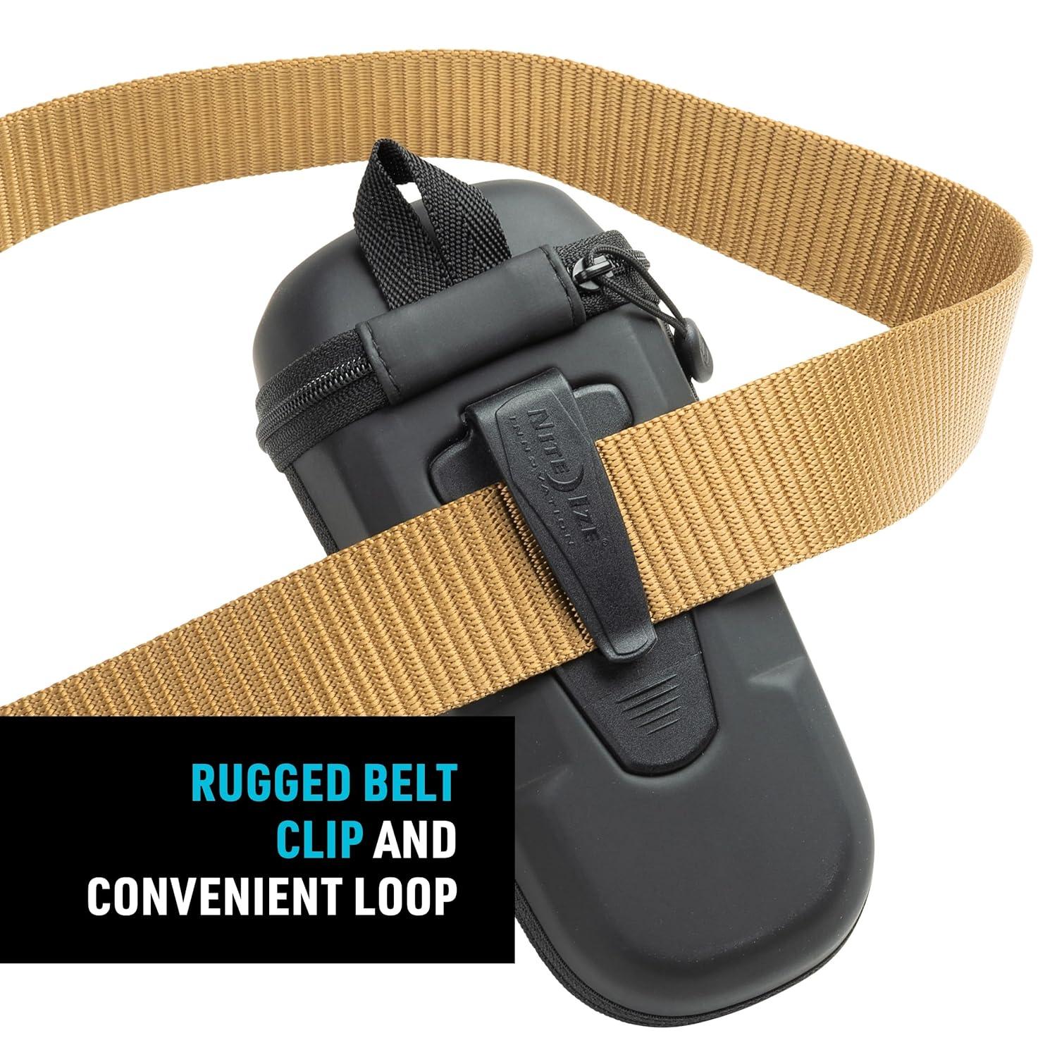 Black Hardshell XL Optics Case with Clip and Microfiber Lining