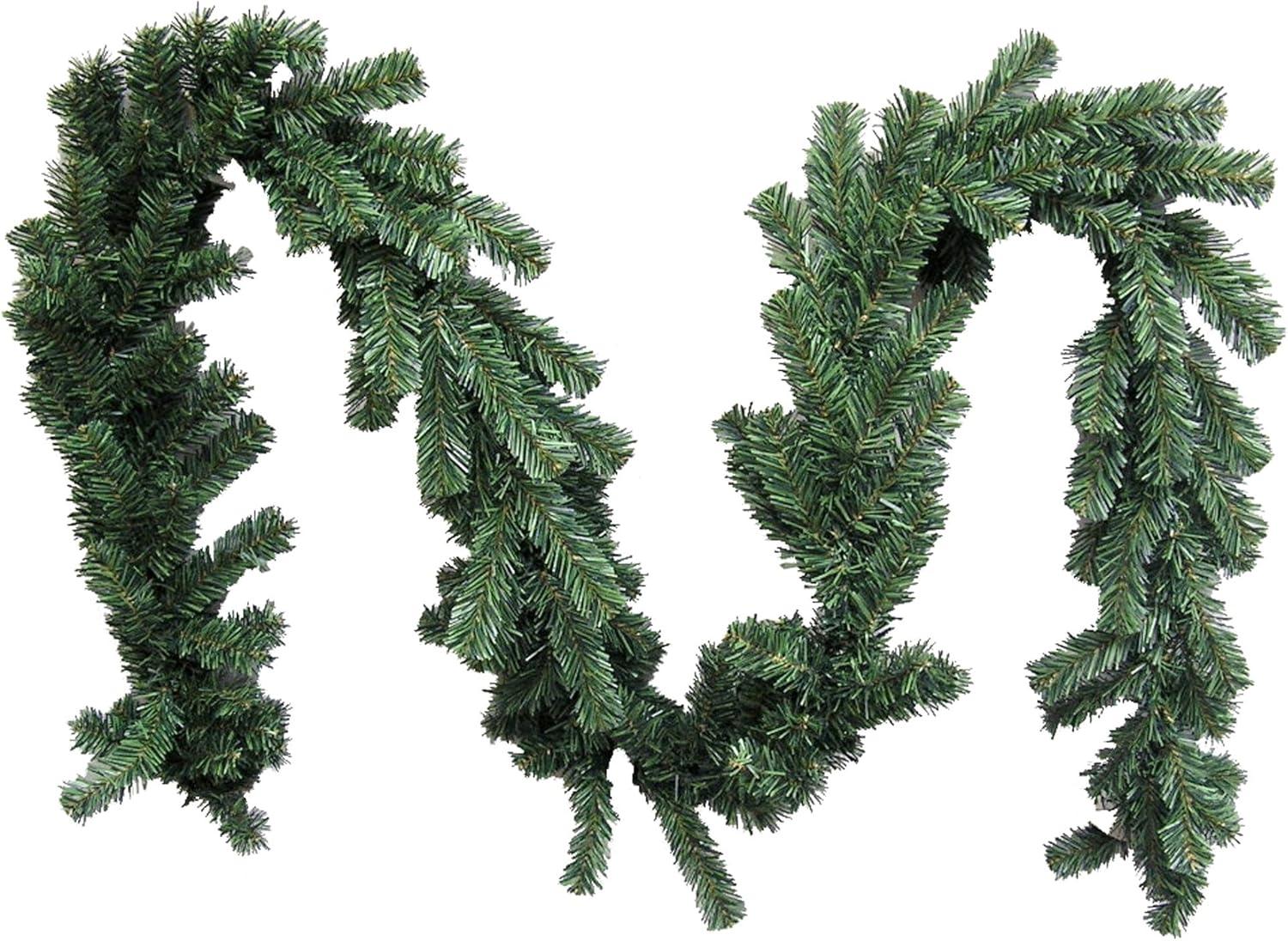 Admired by Nature GXW9812-NATURAL 9 ft. x 10 in. Canadian Christmas Pine Garland 180 Tips