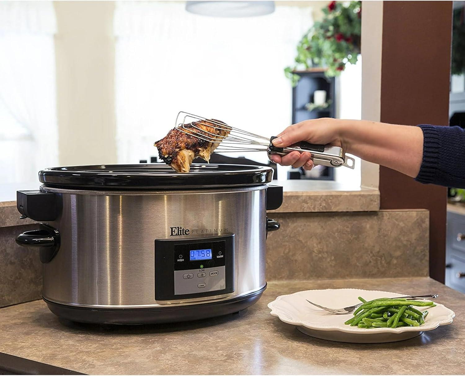 Maxi-Matic Elite Platinum MST-900V 8.5 Quart Stainless Steel Oval Slow Cooker