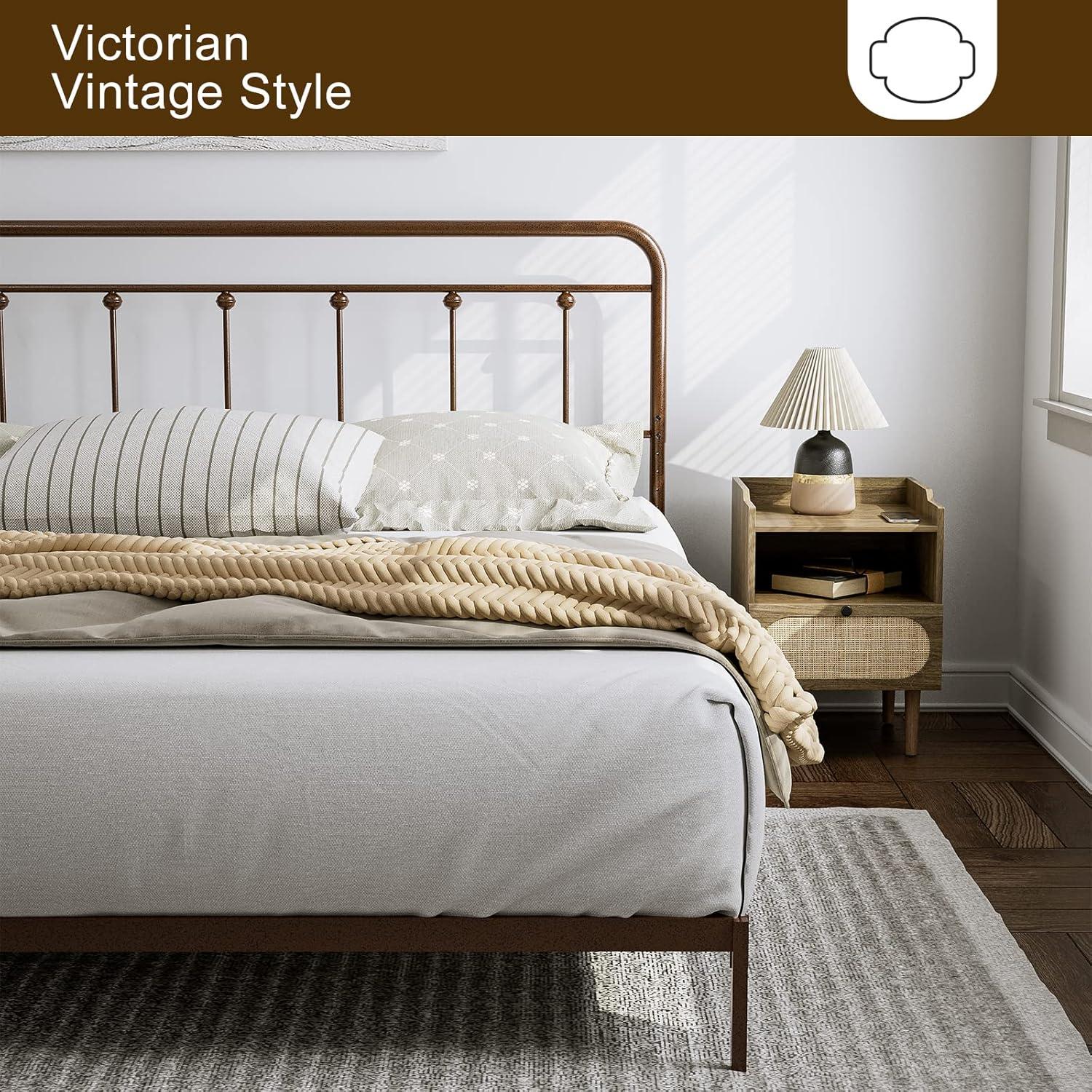 August Grove® August Grove® Metal Headboard - Adjustable Height - Farmhouse Victorian Style