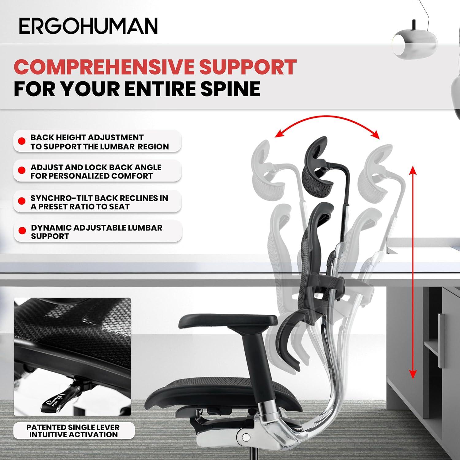 Eurotech Seating Ergohuman Executive Chair with Headrest
