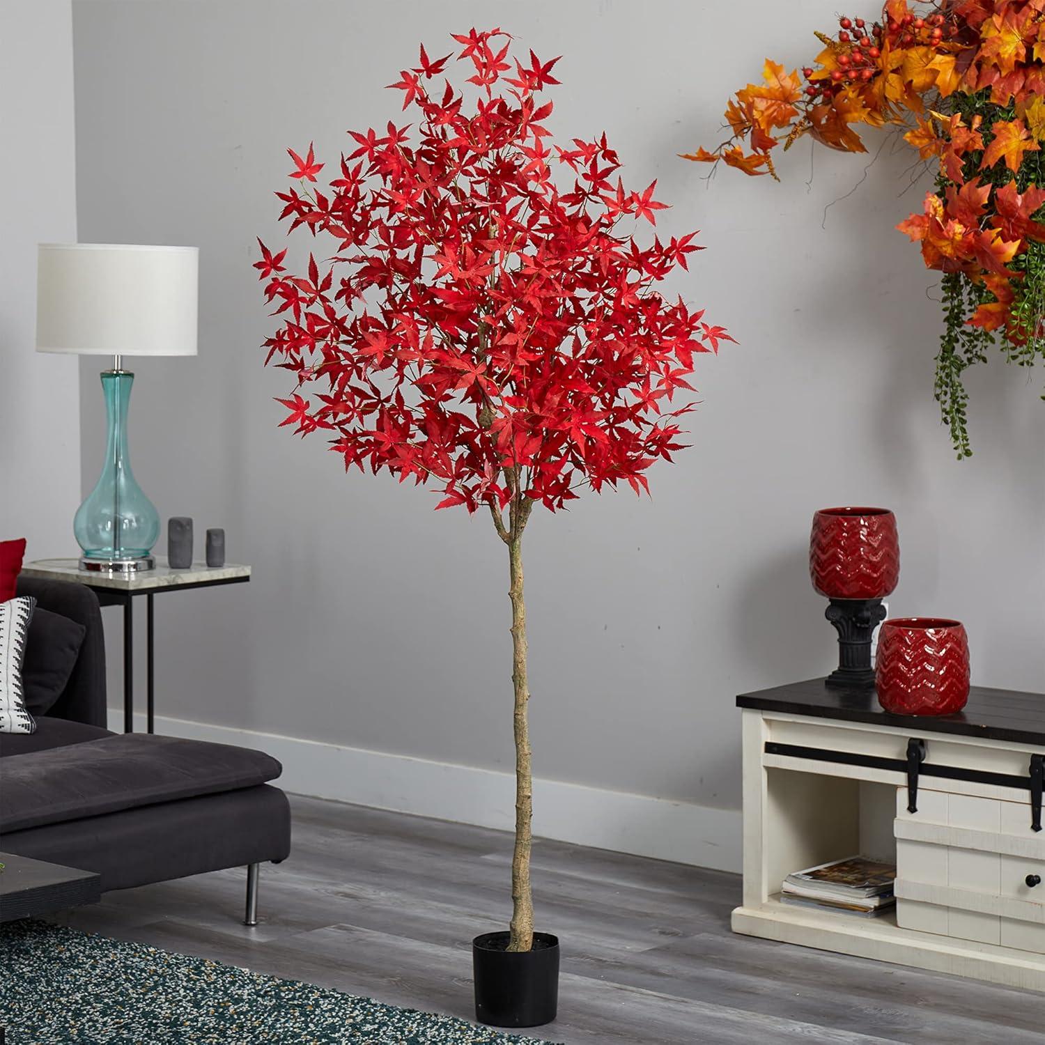 Nearly Natural 6’ Autumn Maple Artificial Fall Tree