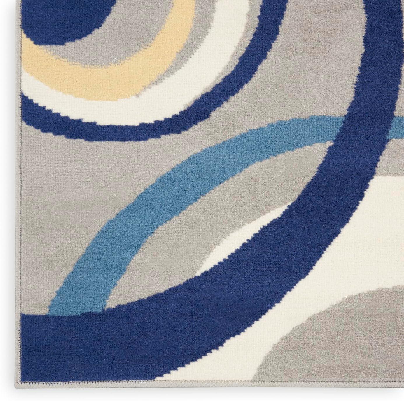 Nourison Grafix GRF21 Indoor only Area Rug - Grey 6' x 9'